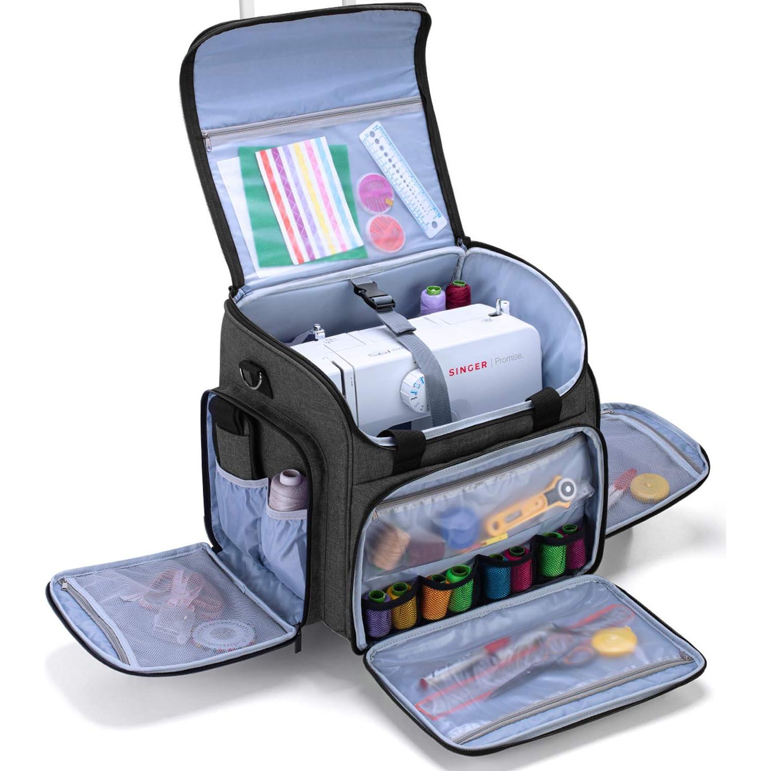 Funda para Máquina de Coser LUXJA con Carro Desmontable - Negro