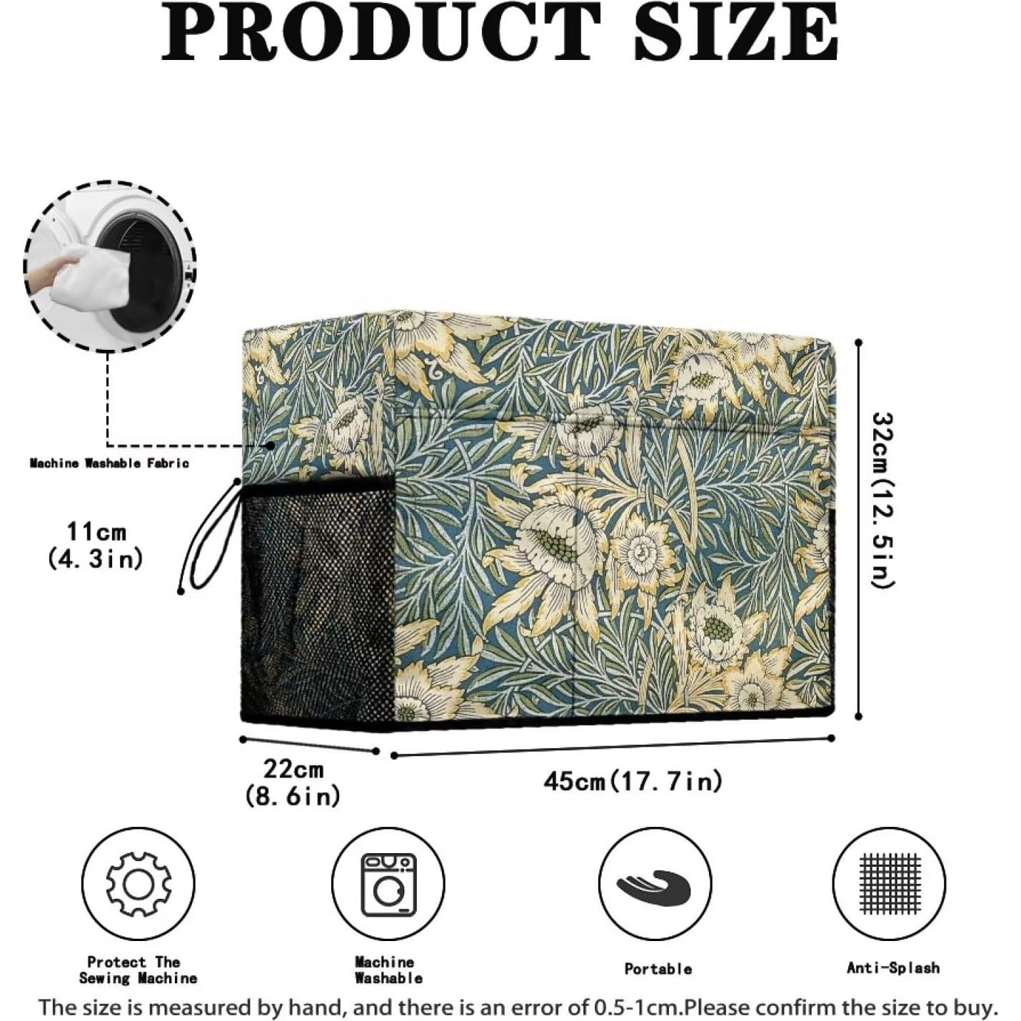 Cubierta Protectora para Máquina de Coser ZCFYGDX con Bolsillos