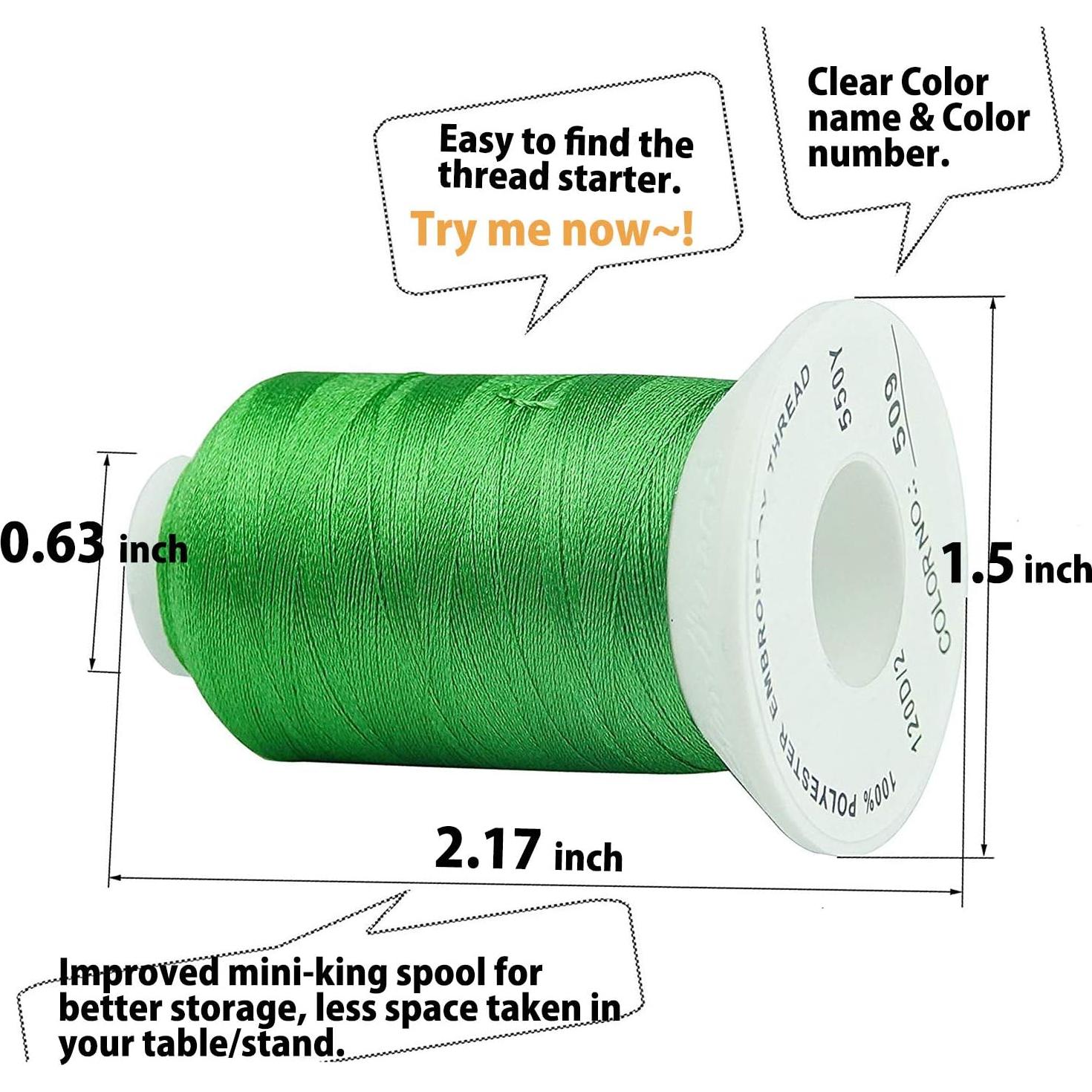 Hilo de Bordado Poliester Simthread 63 Colores 1000M