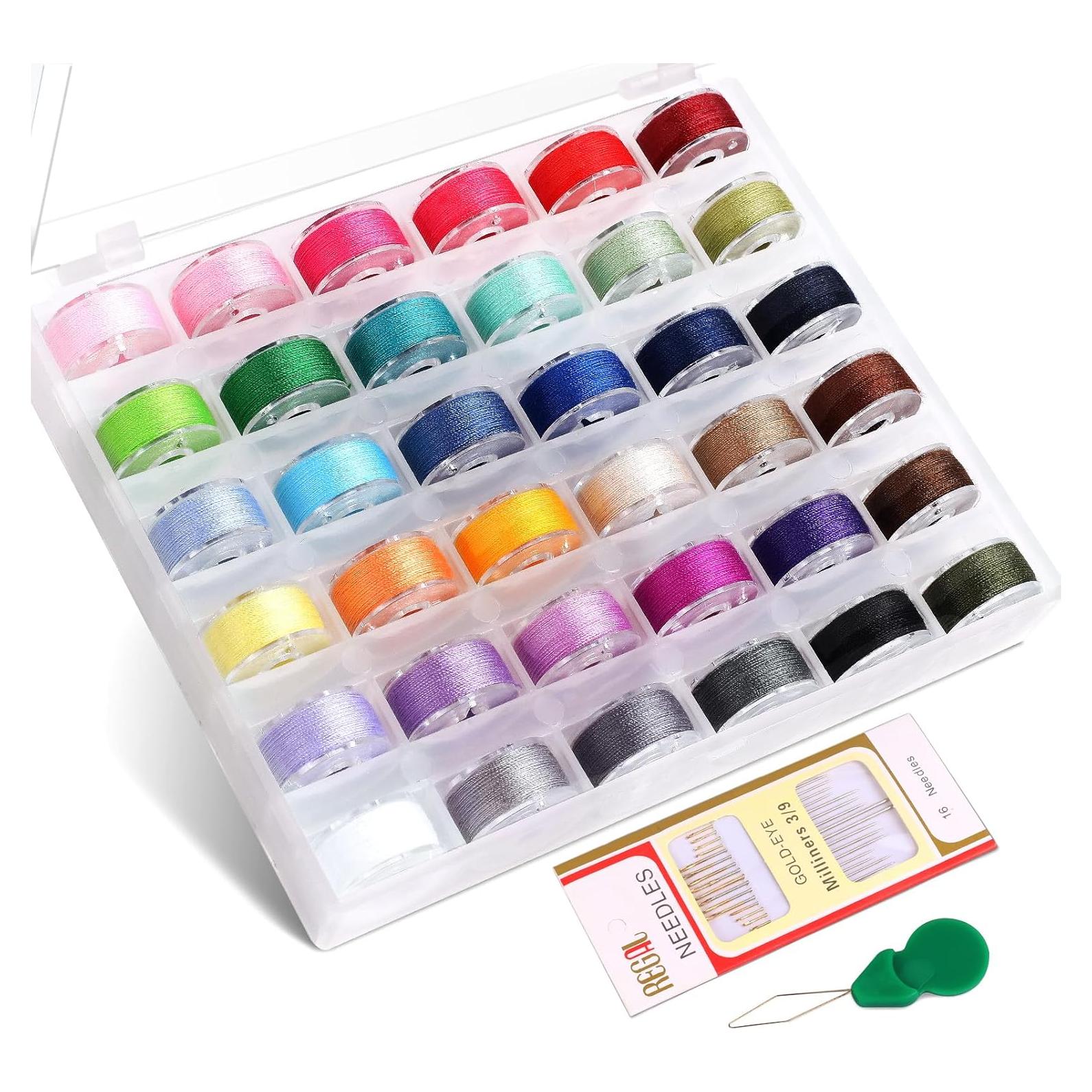 36 Bobinas y Hilos de Coser Babelshar con Estuche y Agujas