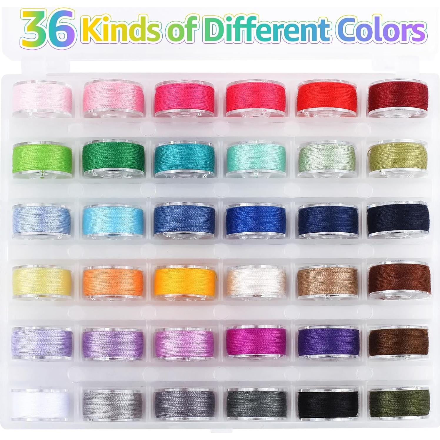 36 Bobinas y Hilos de Coser Babelshar con Estuche y Agujas