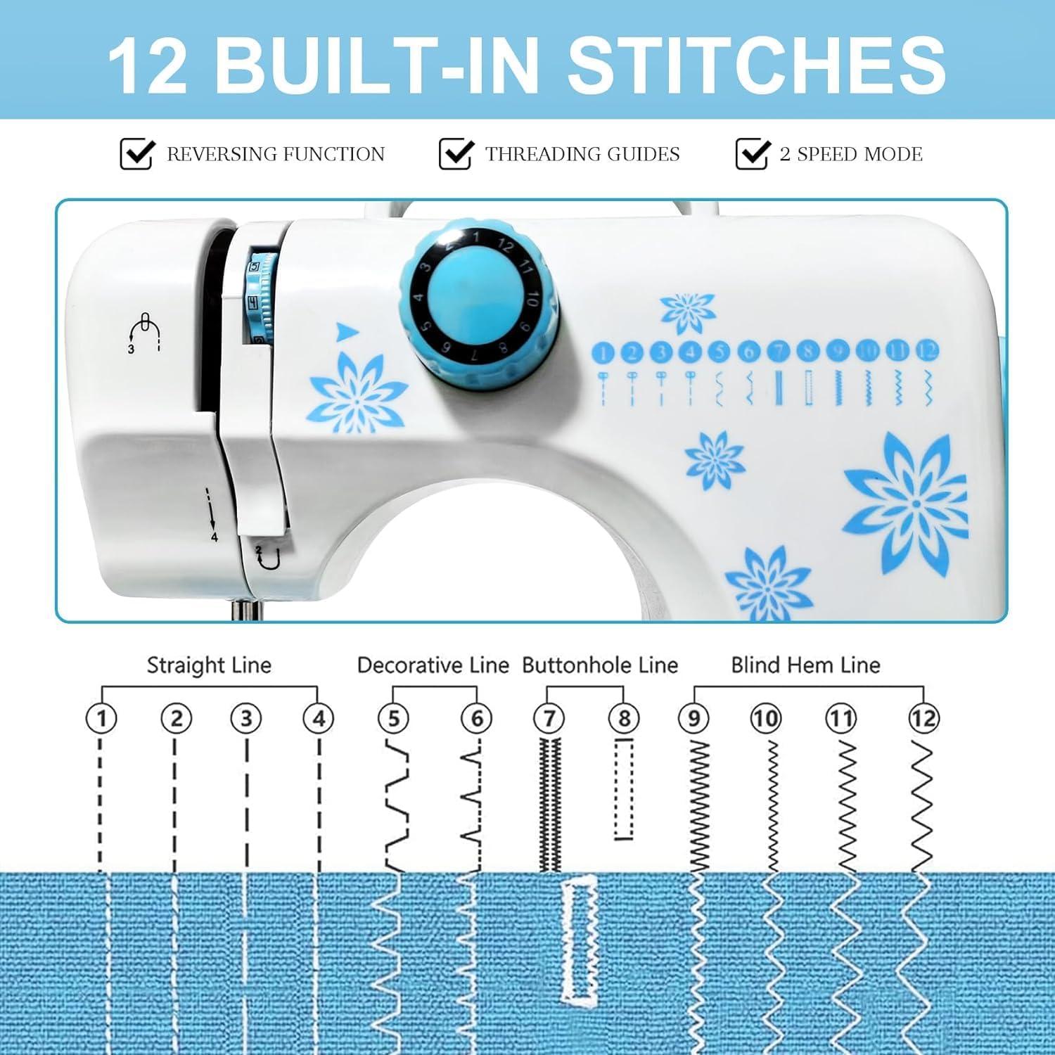 Máquina de Coser LUPOGRIGIO para Principiantes con Mesa de Extensión