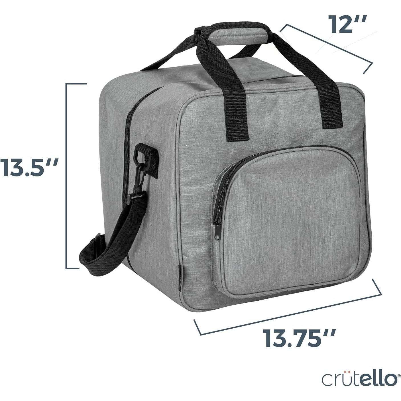 Funda para Máquina de Coser Crutello Gris - Bolsa de Transporte 34.9x30.5x34.3 cm