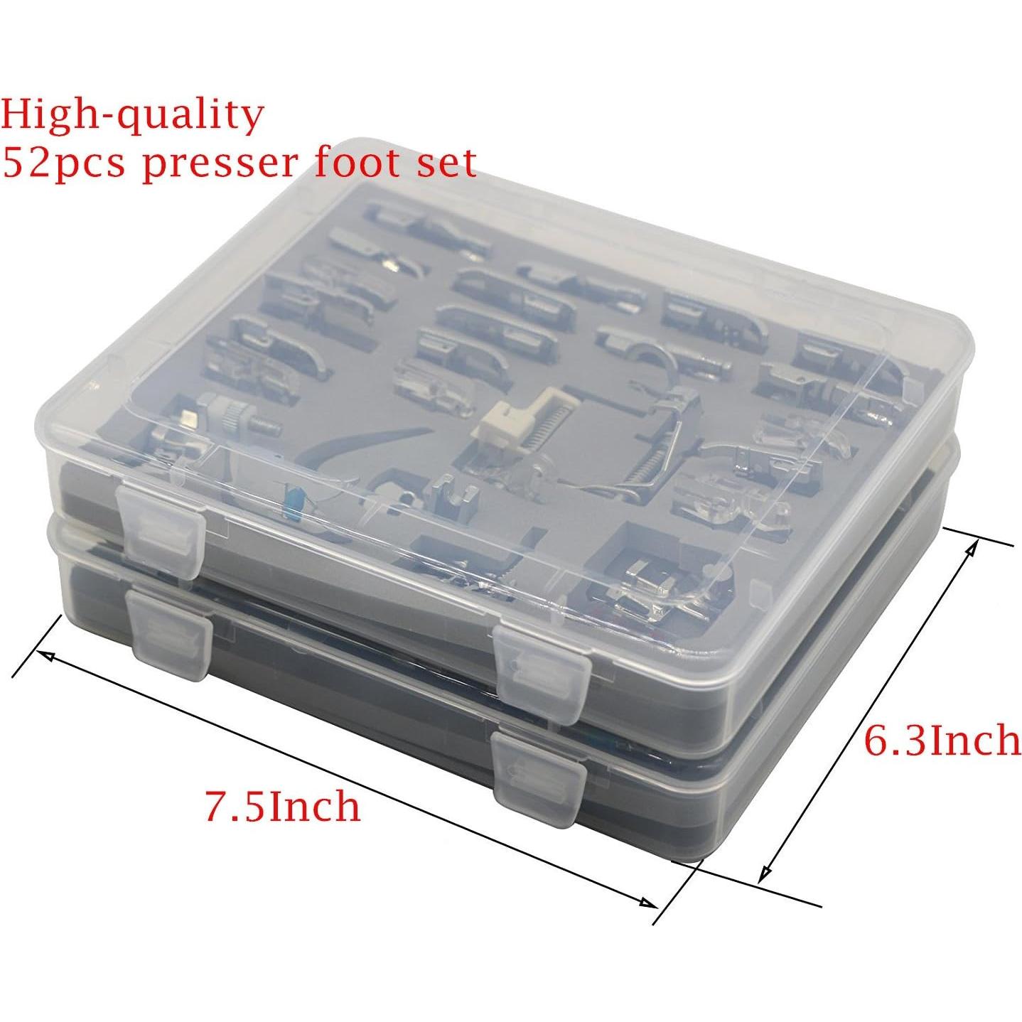 Juego de 52 Piezas de Patas de Prensatelas YEQIN para Coser