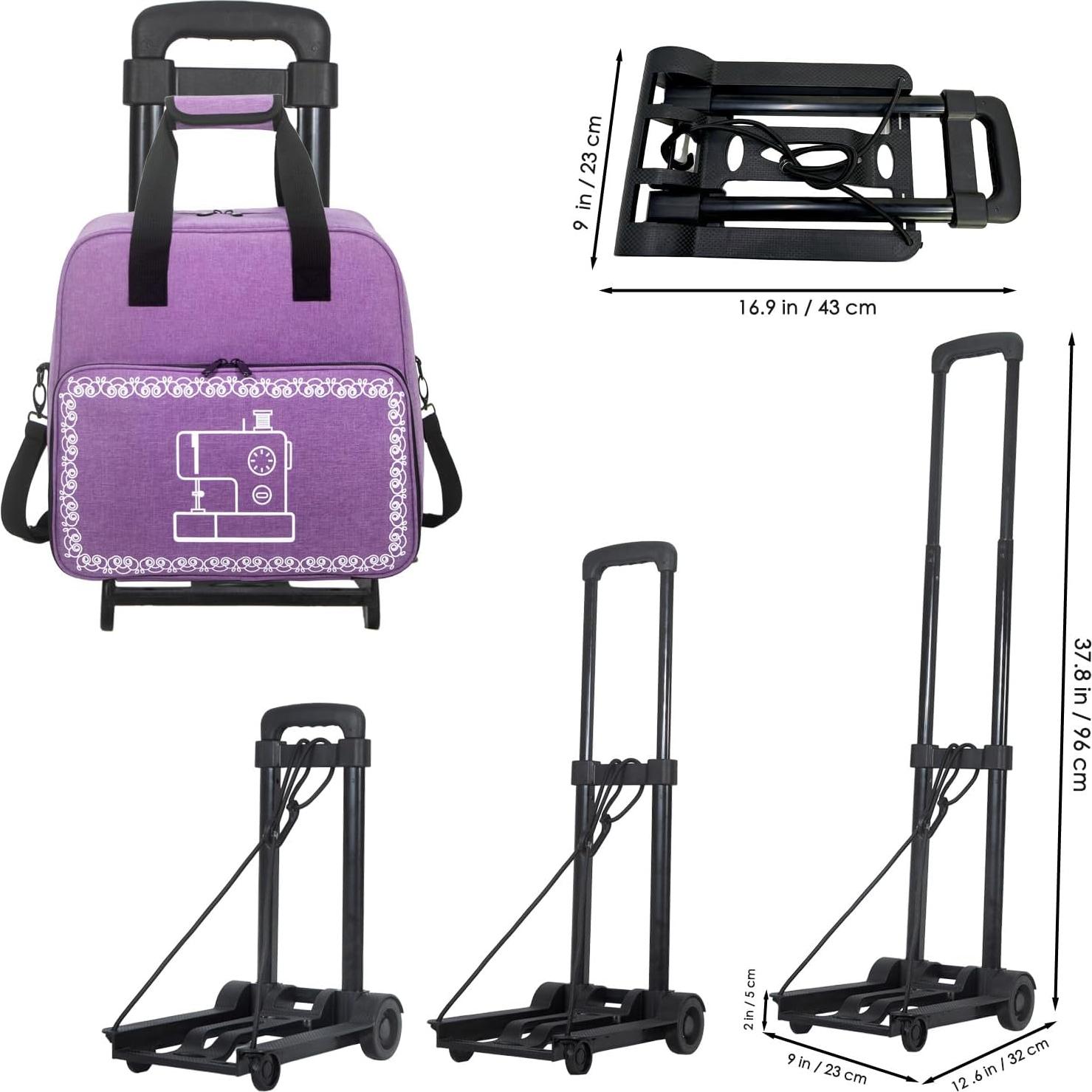 Funda para máquina de coser Haroranax con ruedas 42.9L x 23.1W cm