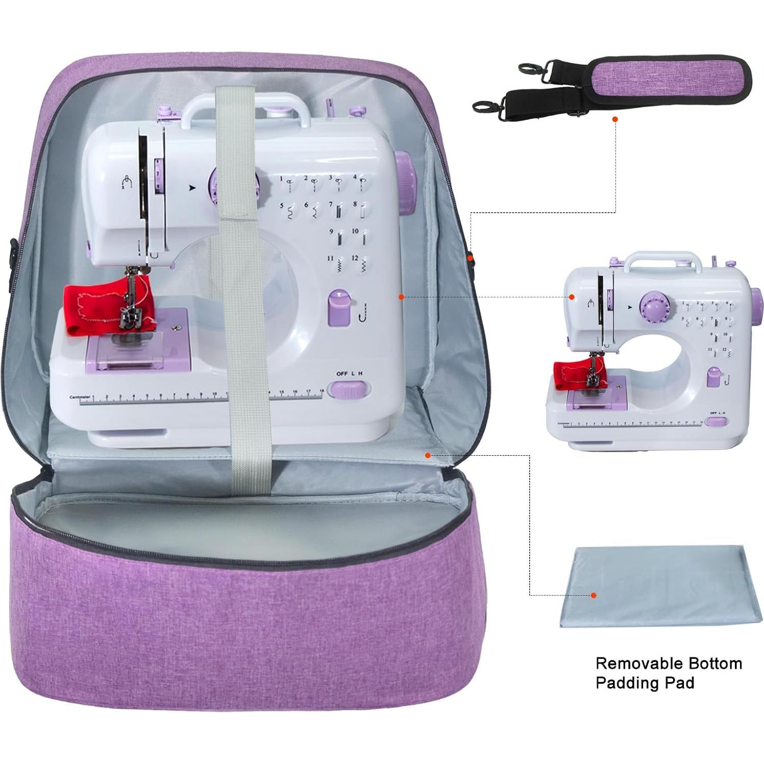 Funda para máquina de coser Haroranax con ruedas 42.9L x 23.1W cm