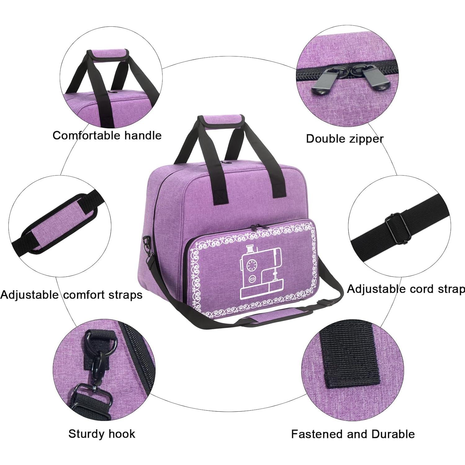 Funda para máquina de coser Haroranax con ruedas 42.9L x 23.1W cm