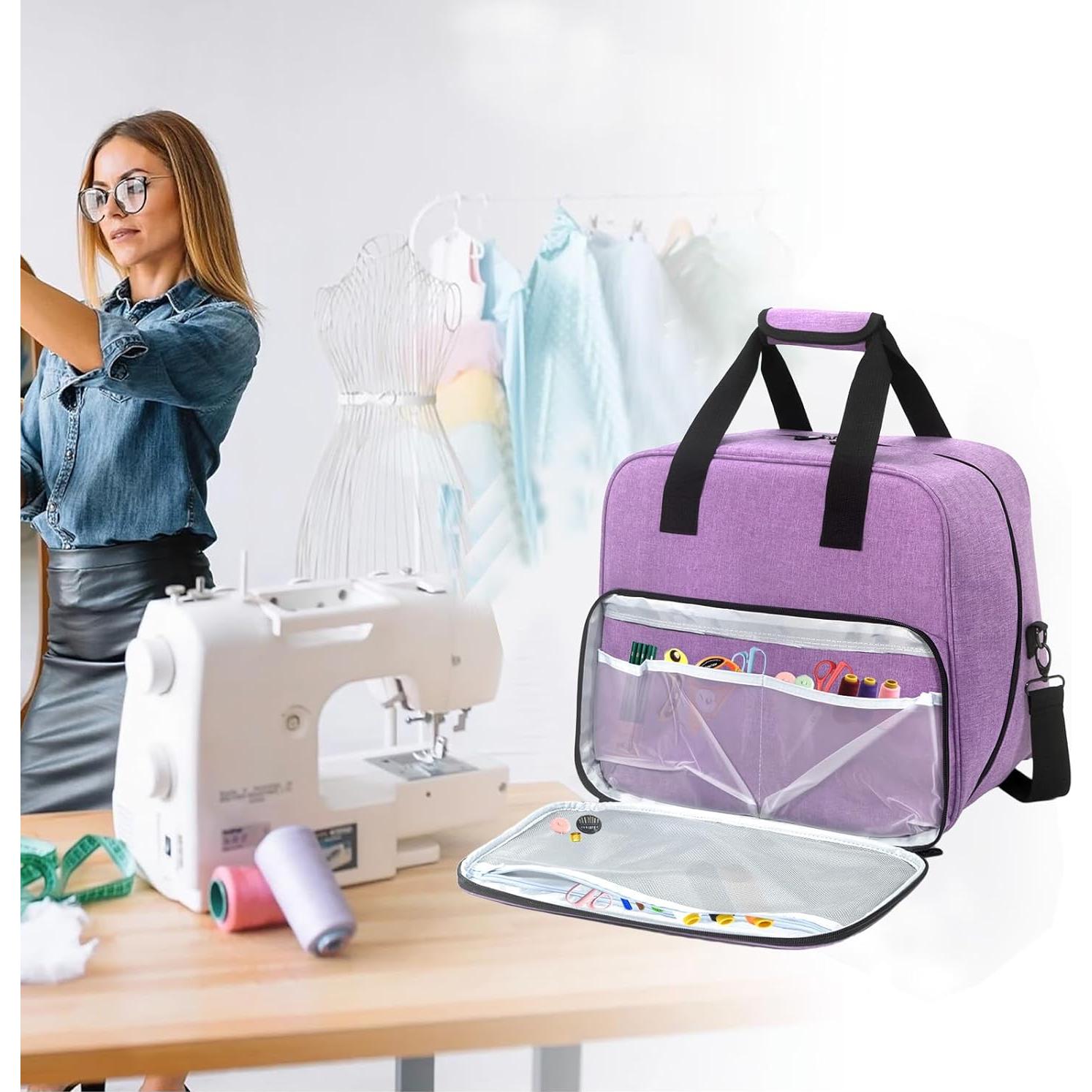 Funda para máquina de coser Haroranax con ruedas 42.9L x 23.1W cm