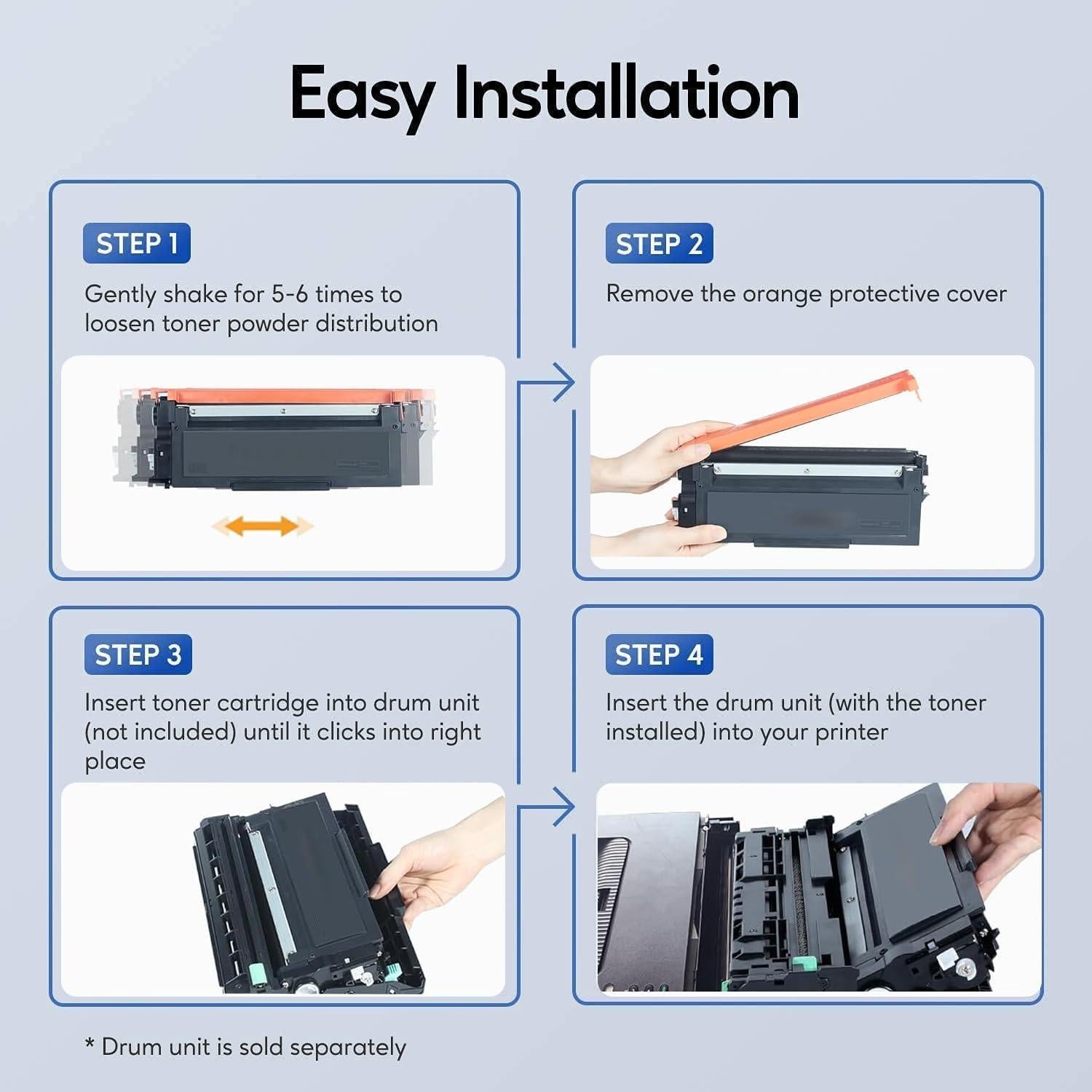 Cartucho de Tóner TN660 GOTOBY Compatible Alto Rendimiento 4 Pzas