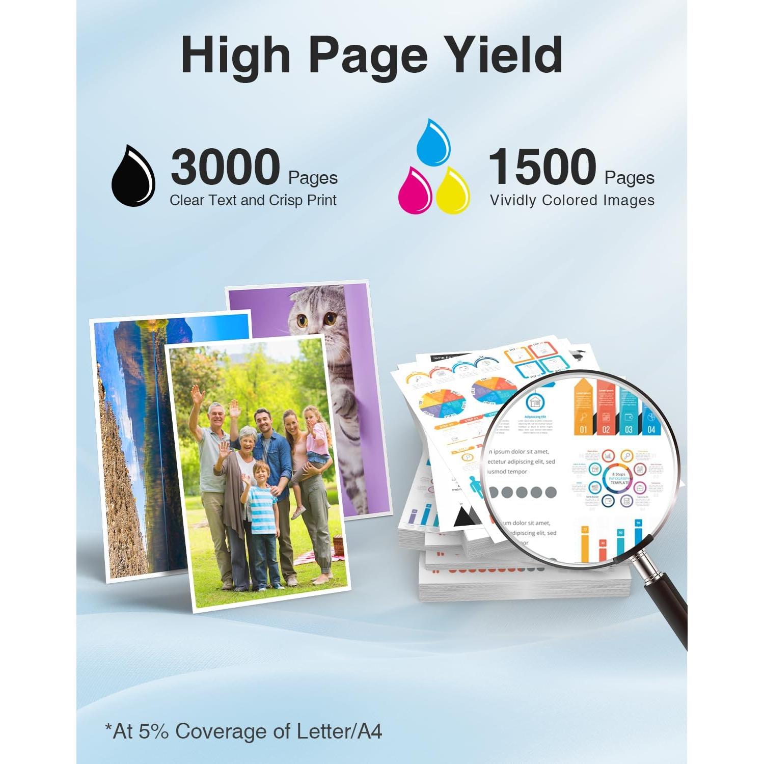 Cartuchos de tinta LC406 Jettruemedia 4 Paquete Compatible