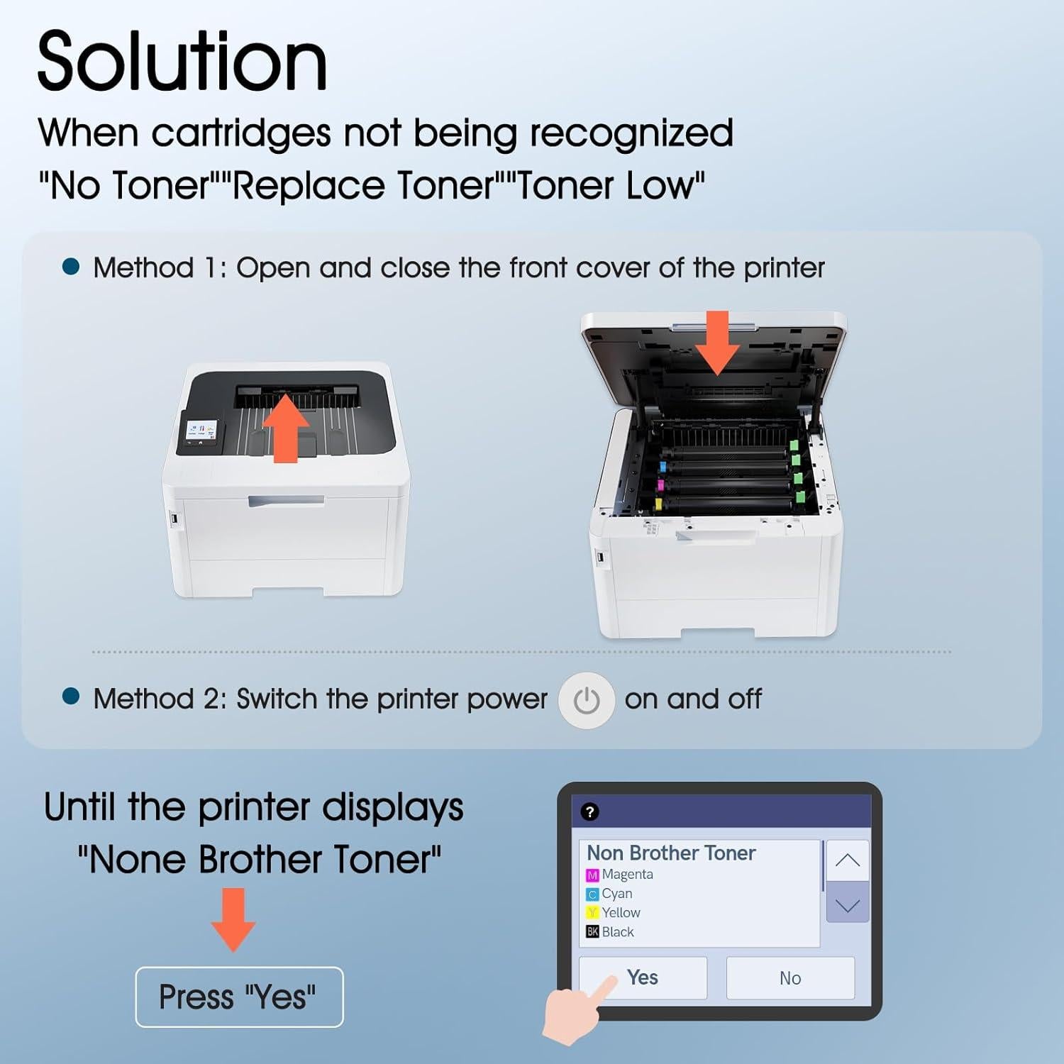 Cartuchos de Tóner TN229XL Cool Toner 5 Paquete Compatible