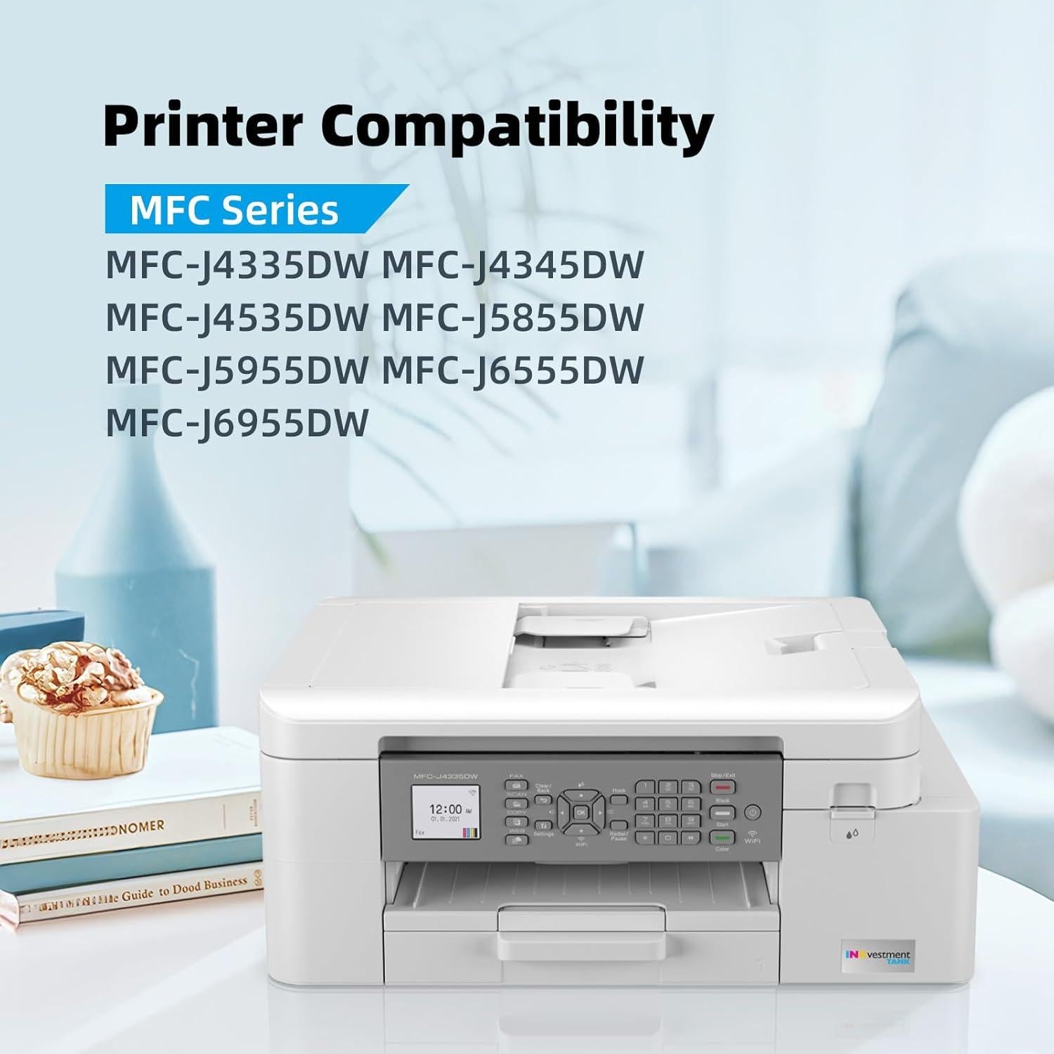 Cartuchos de tinta LC406XL Belietop para Brother - Paquete de 4