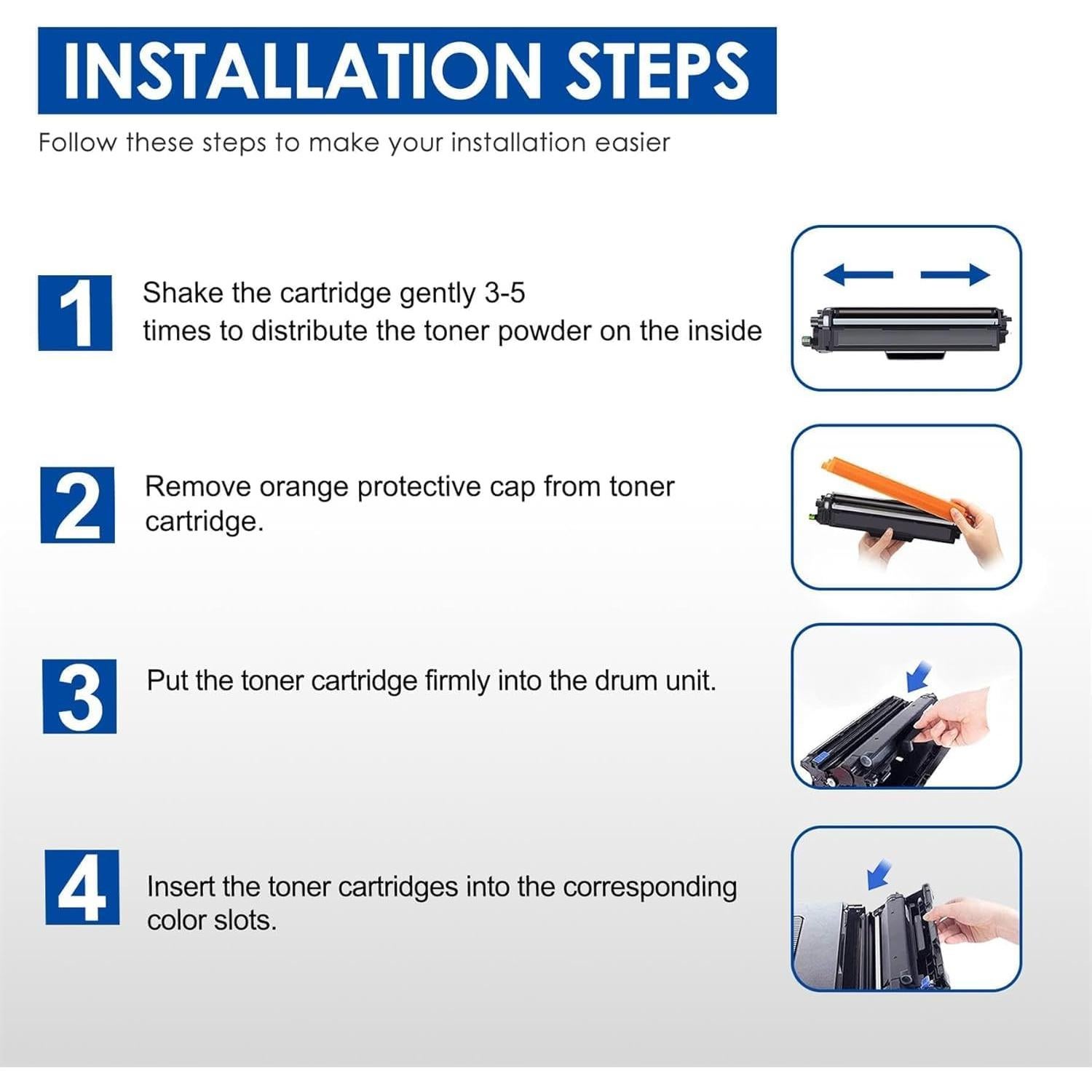 Cartucho de Tóner TN223 4PK Brother - Negro, Cian, Magenta, Amarillo