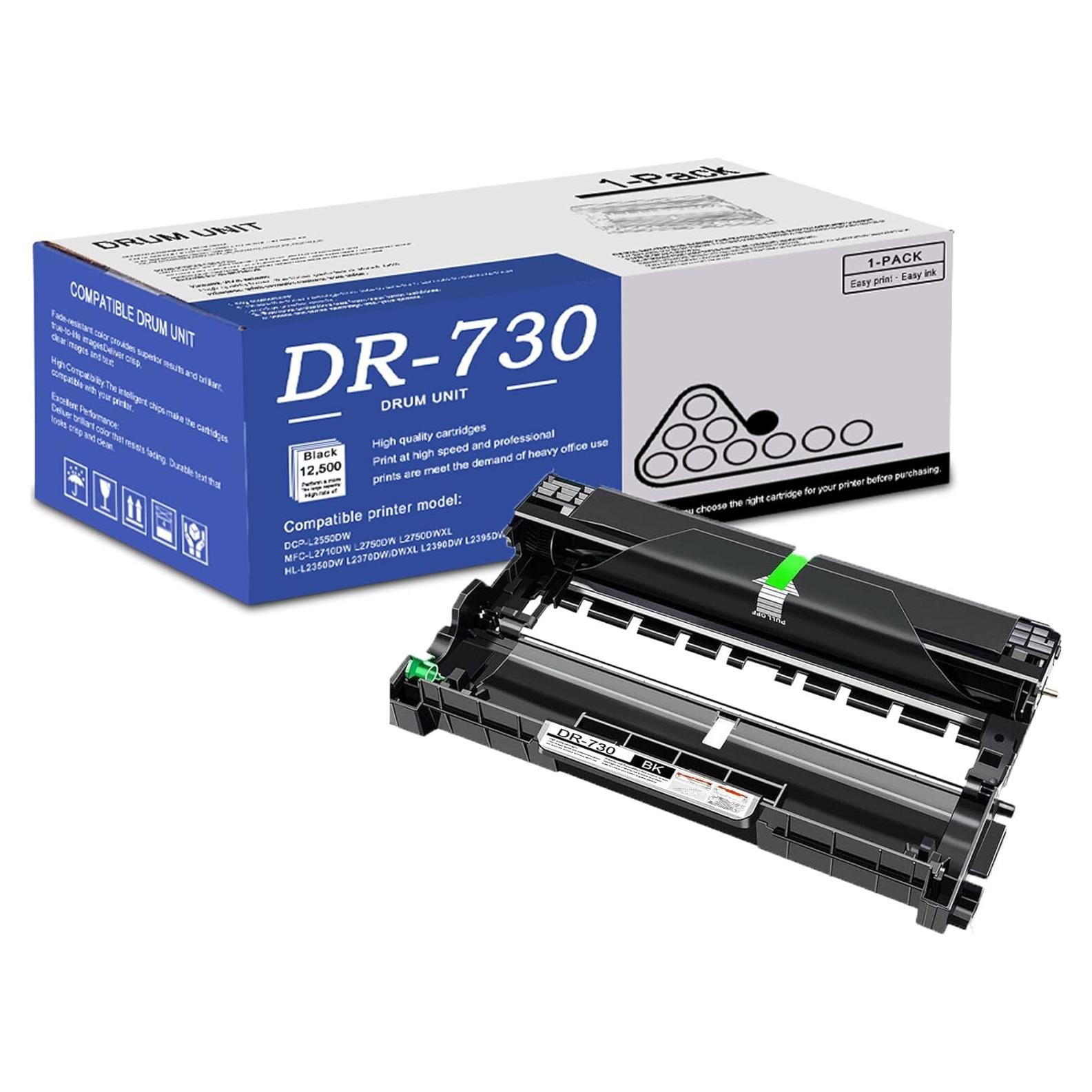 Unidad de Tambor Negro Compatible Brother DR730 - 12500 Páginas