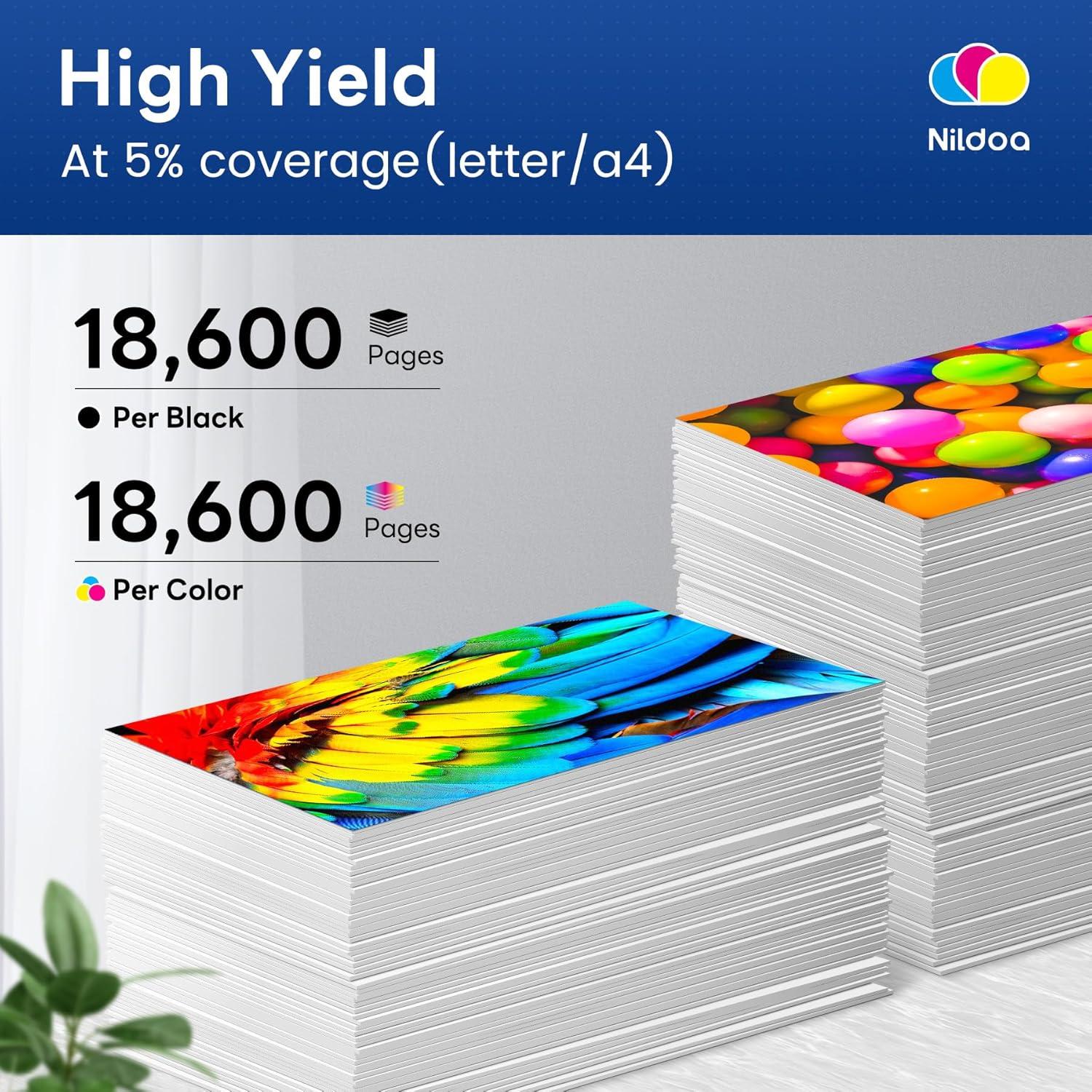 Unidad de Tambor Nildoa DR223CL Reemplazo 4 Paquetes para Brother