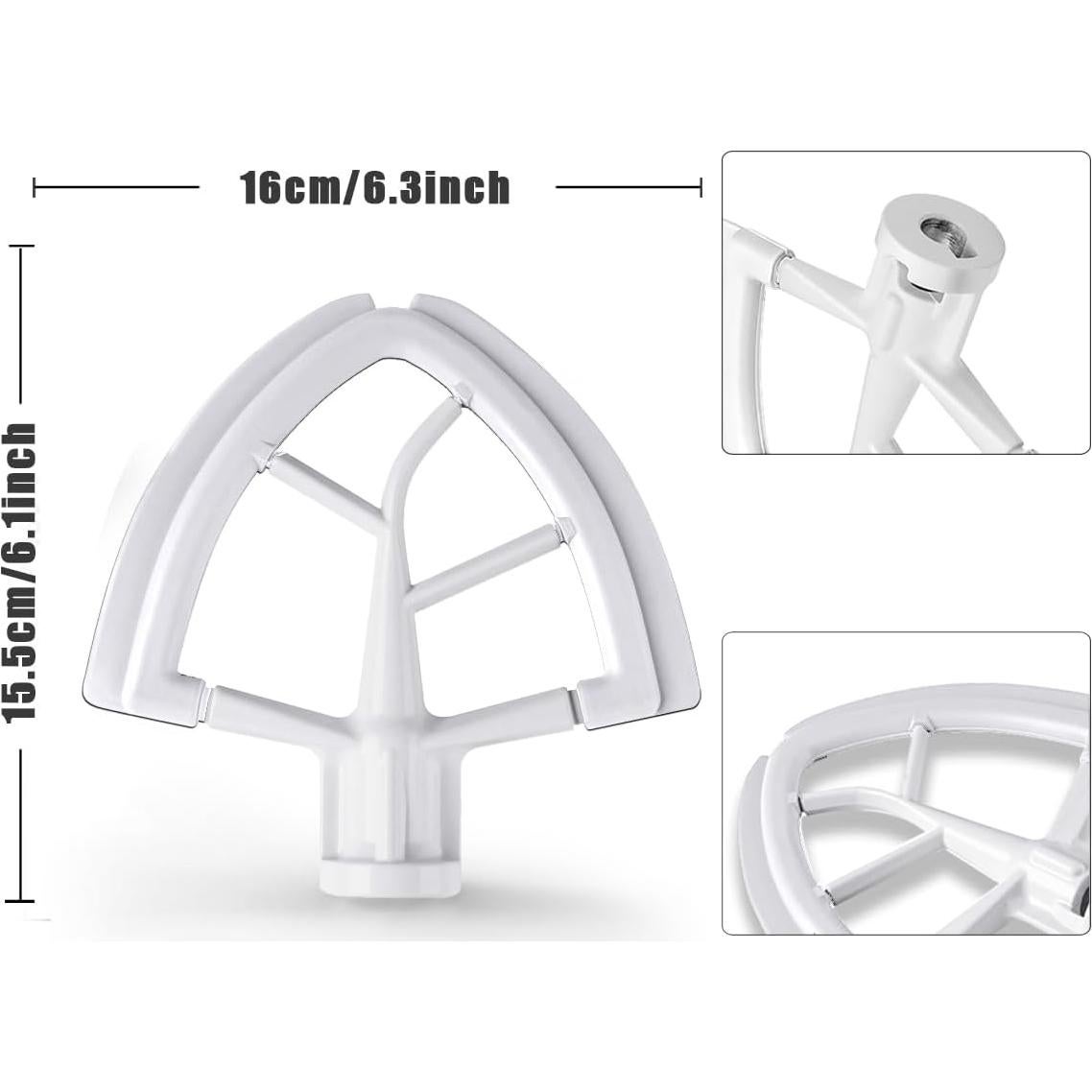 Batidor Flexible FOSOFAN para KitchenAid 4.5-5 Qt Blanco