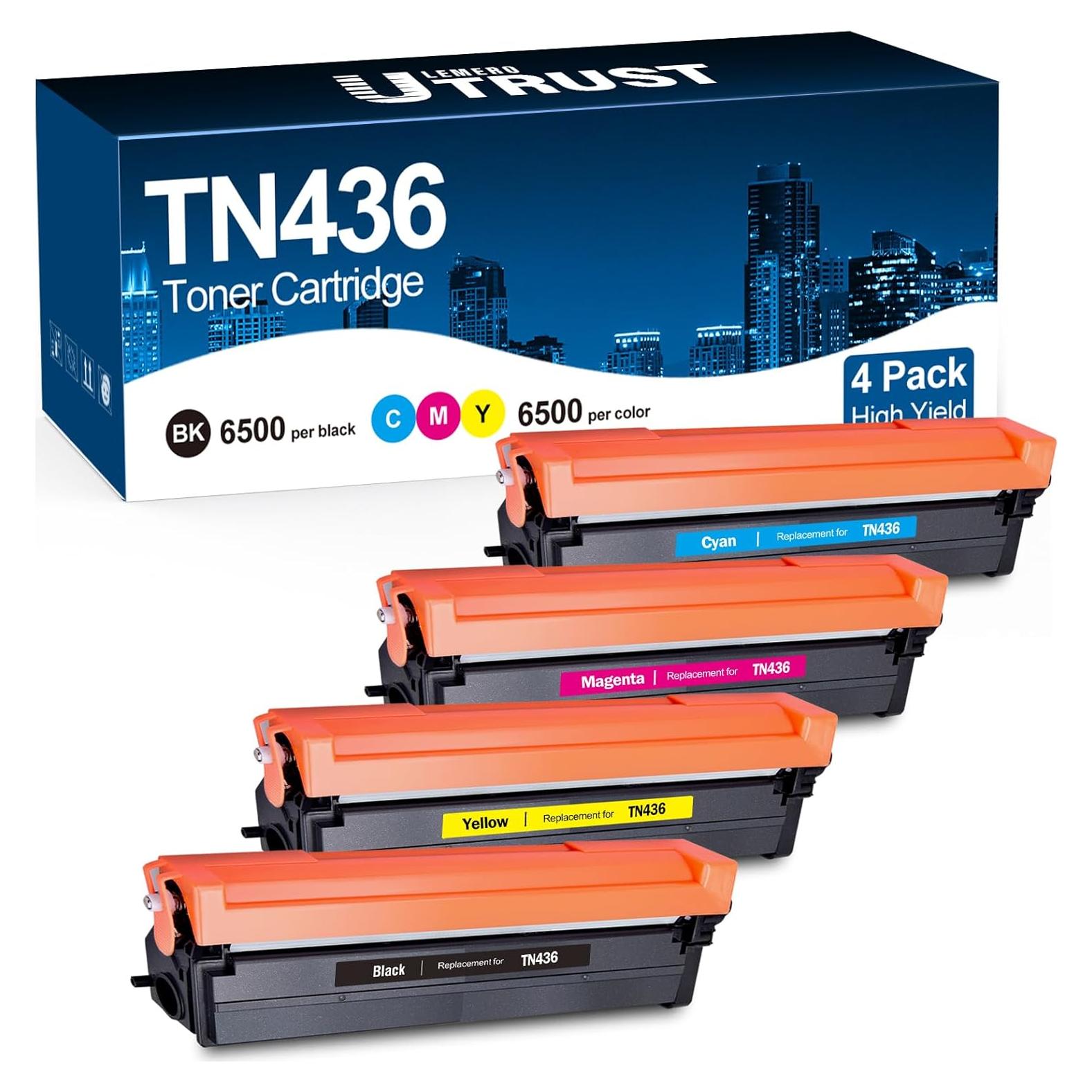 Juego de Cartuchos de Tóner LEMERO UTRUST TN436 4 Colores 6500 Páginas