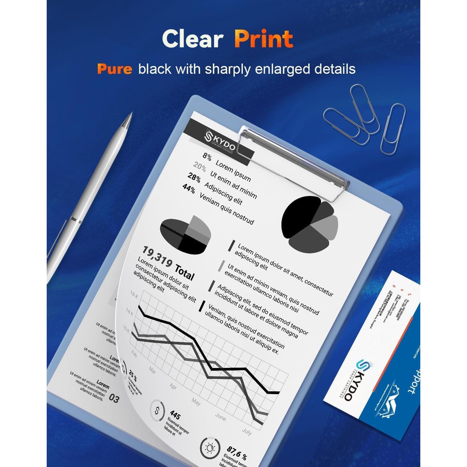 Cartuchos de tóner negro Skydo TN760 compatibles (4 unidades)