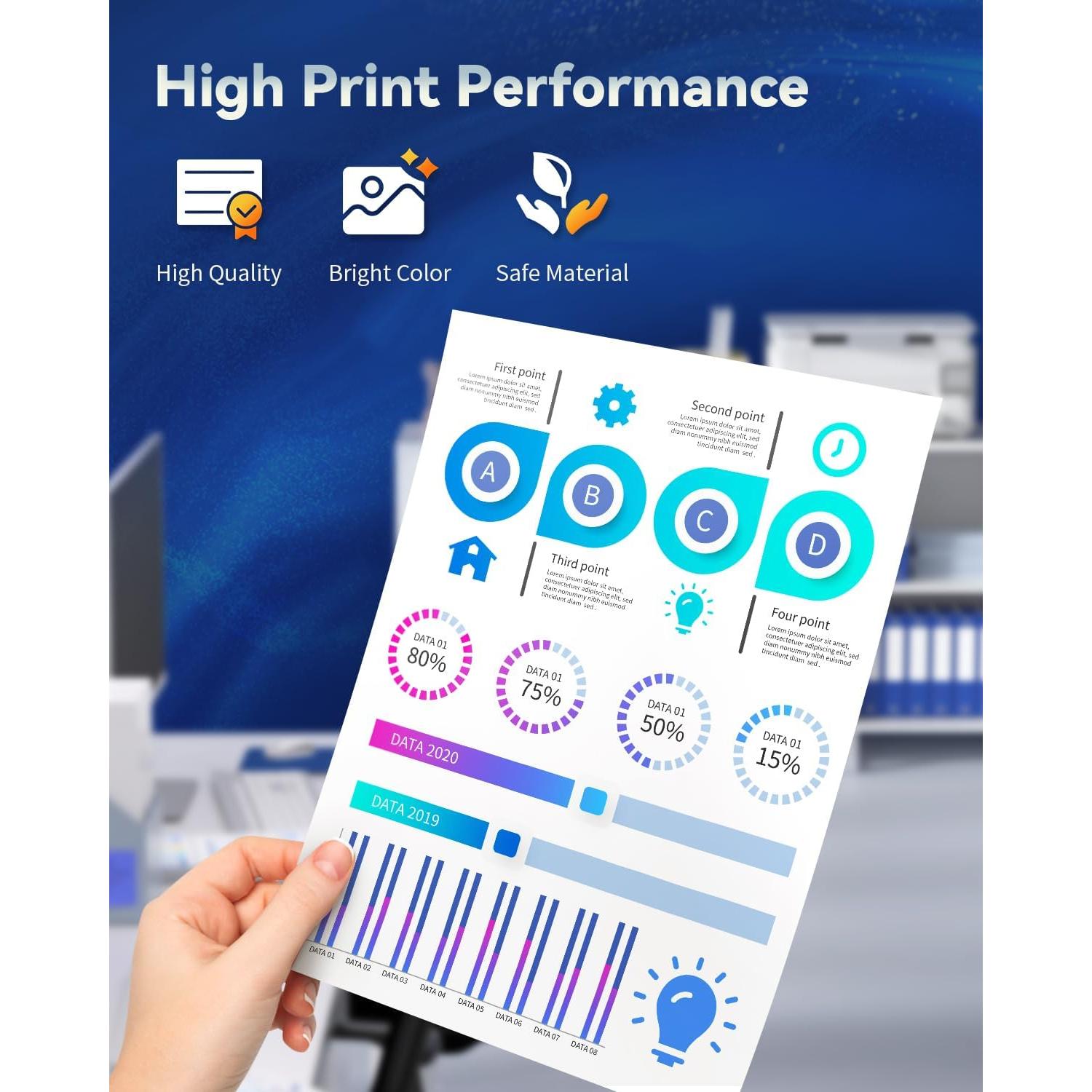 Cartuchos de tóner negro Skydo TN760 compatibles (4 unidades)