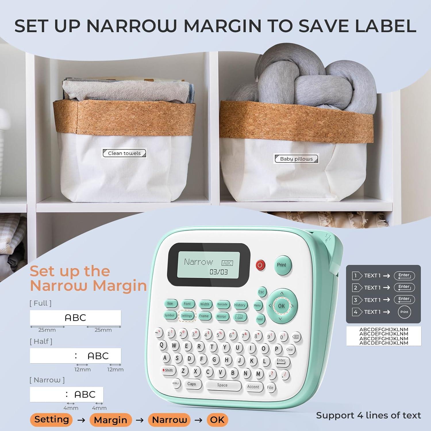 Etiquetadora EazeID D210S Verde Portátil 12mm Impermeable