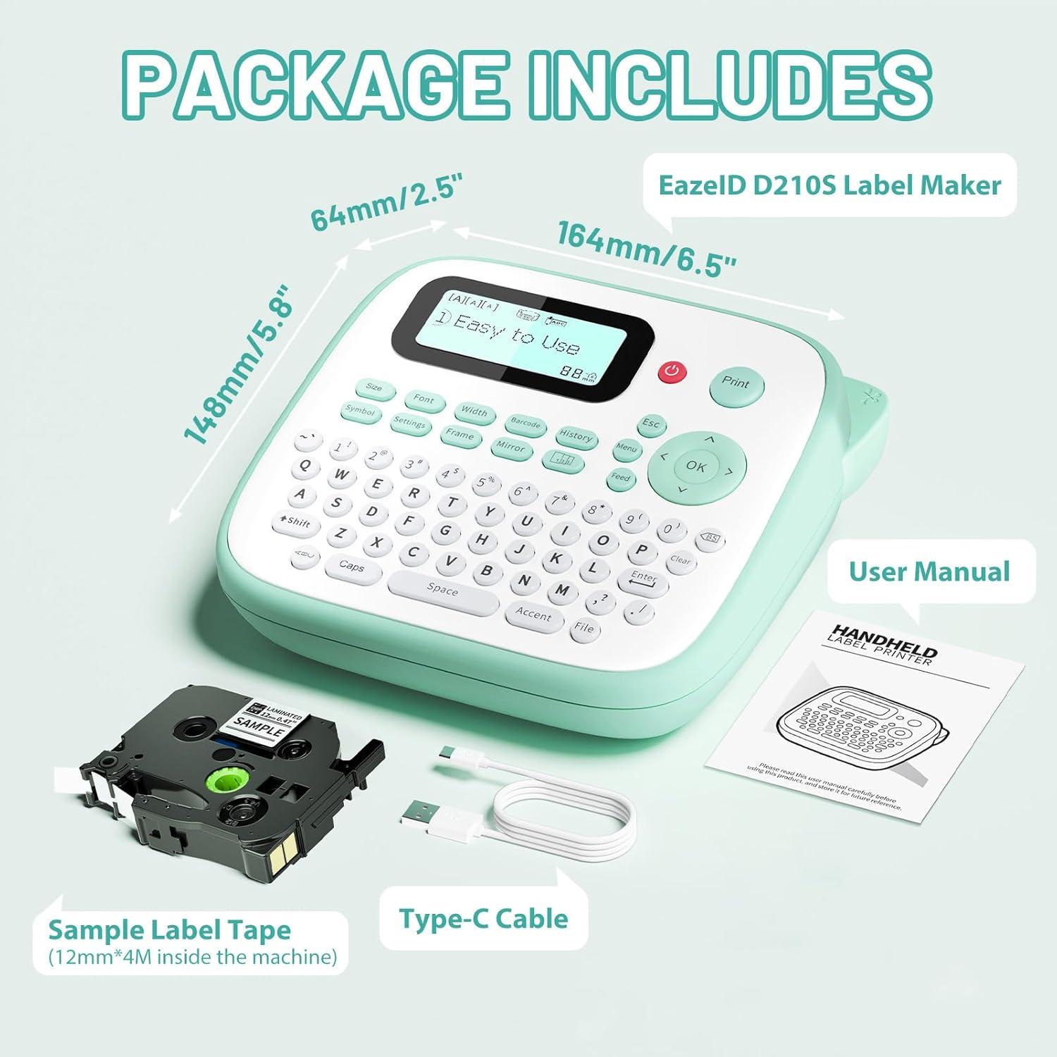 Etiquetadora EazeID D210S Verde Portátil 12mm Impermeable