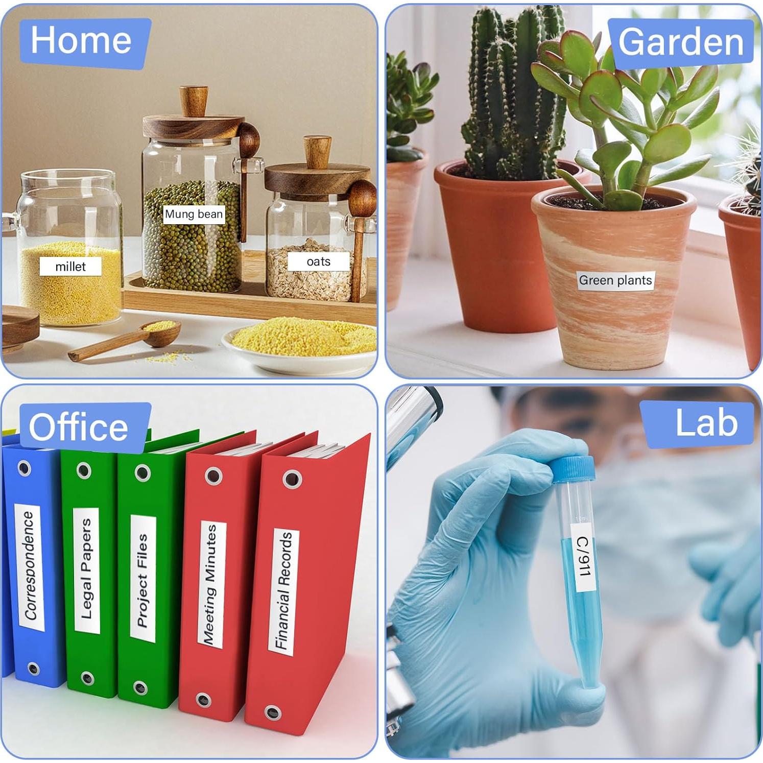 5 Pack Cinta de Etiqueta EcliptoVireo TZE231 12mm Blanca