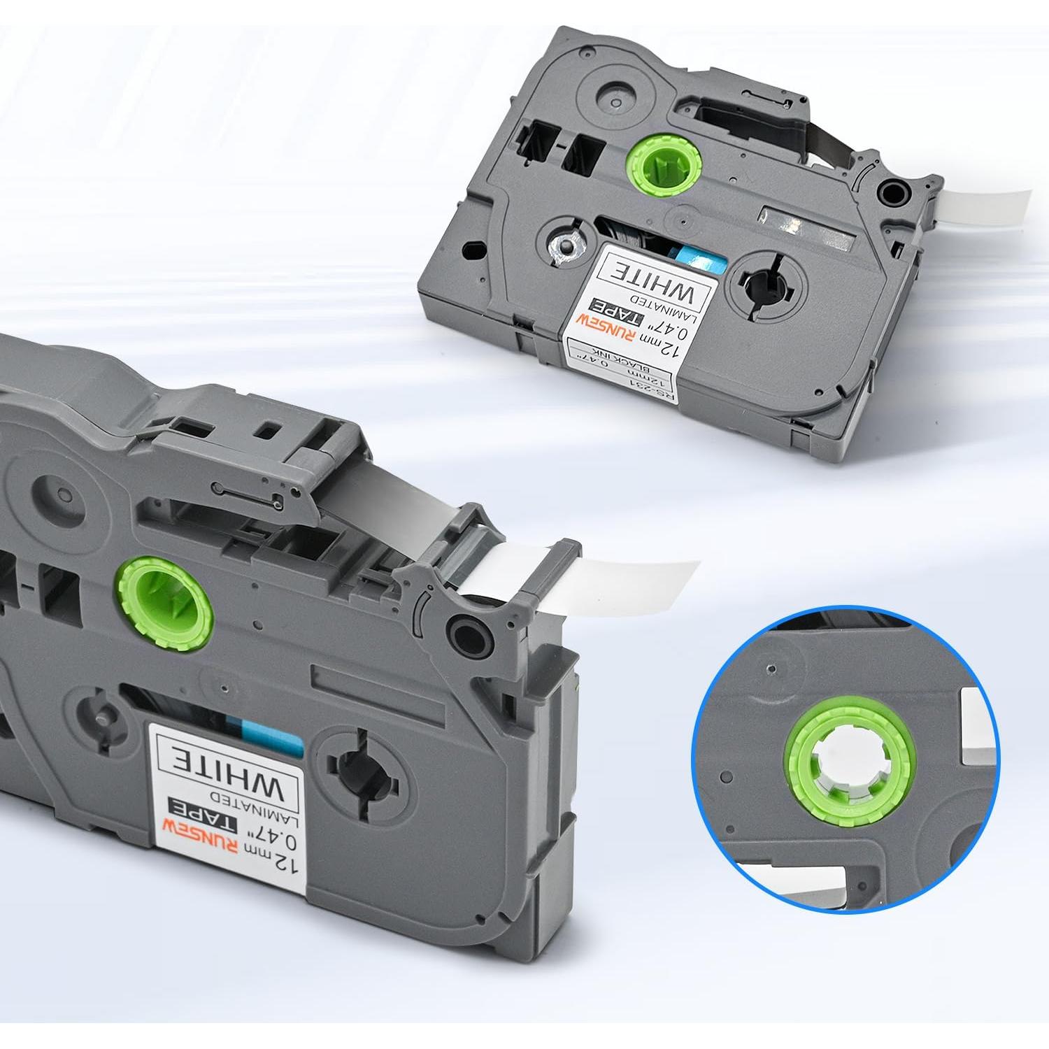 Paquete de 3 cintas de etiquetadora Brother TZe-231 12mm blancas