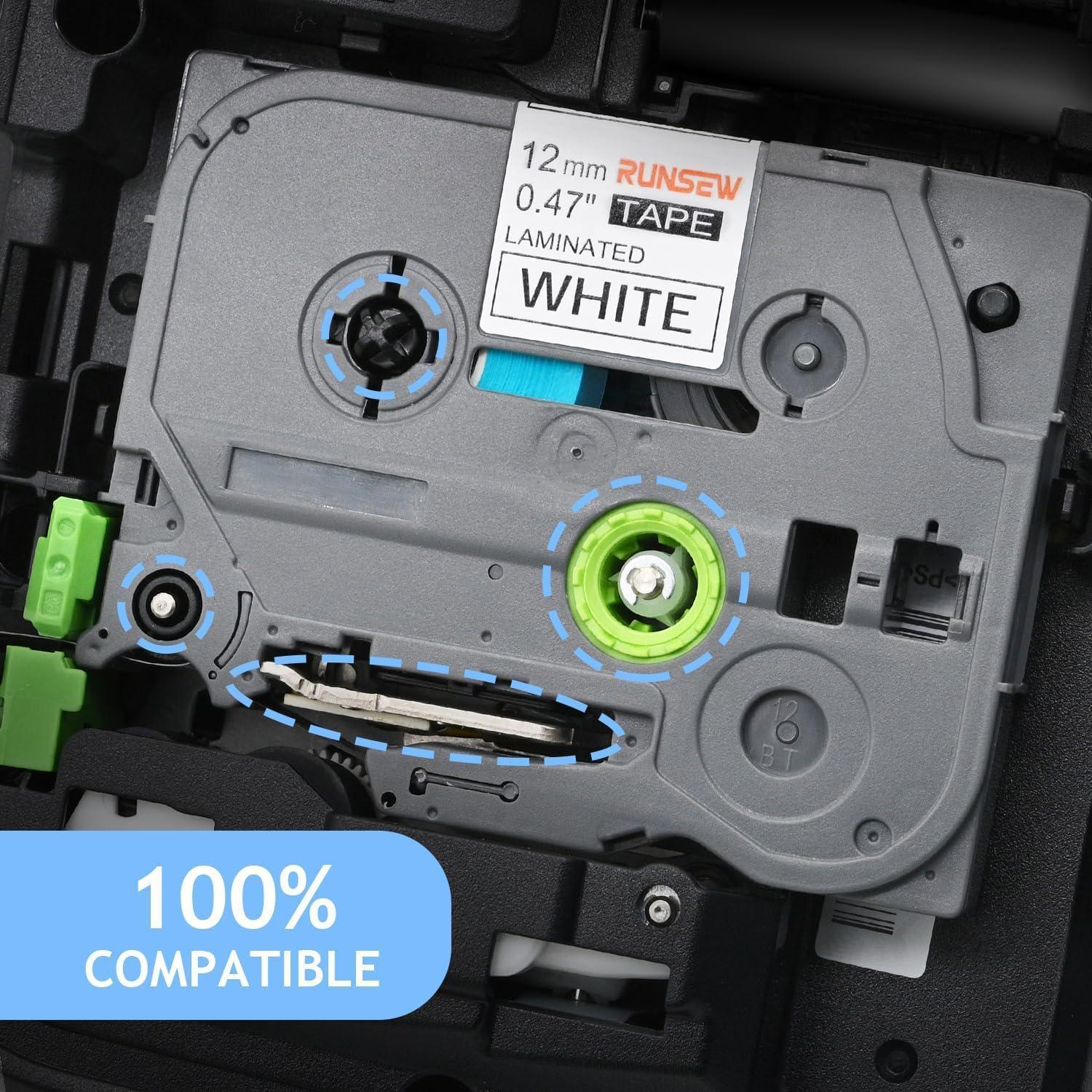 Paquete de 3 cintas de etiquetadora Brother TZe-231 12mm blancas