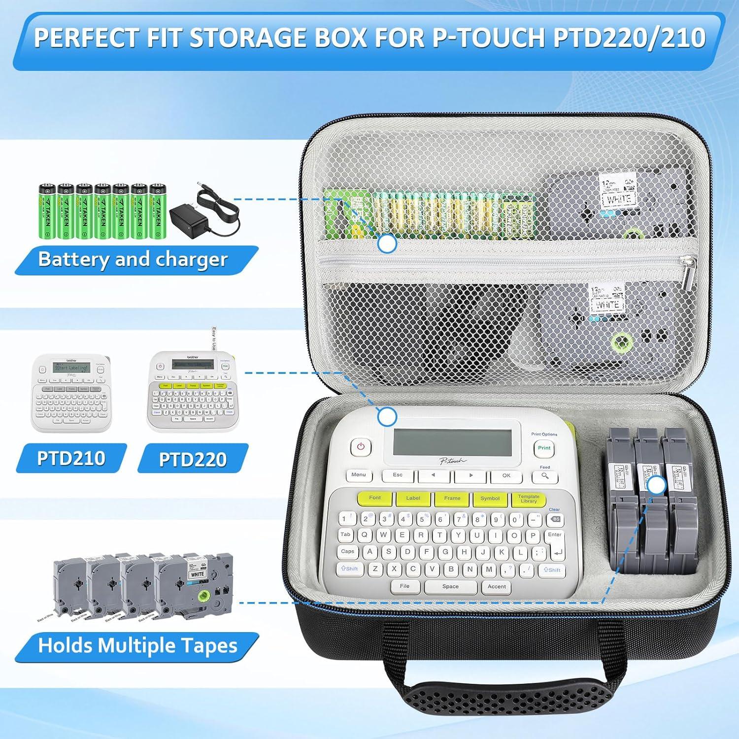 Funda de almacenamiento para etiquetadora Brother P-Touch D210/D220