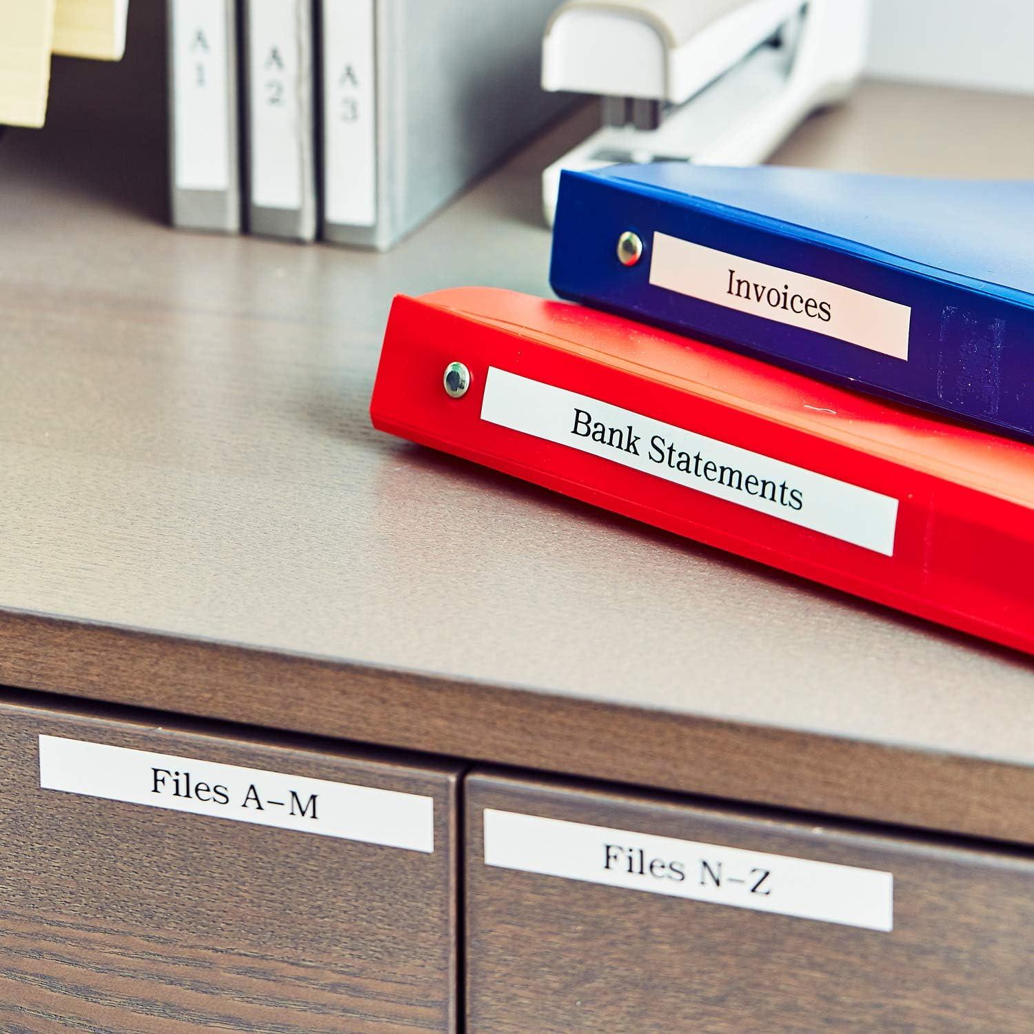 Cinta Brother M-2312PK 12mm Negro sobre Blanco 2 Paquete