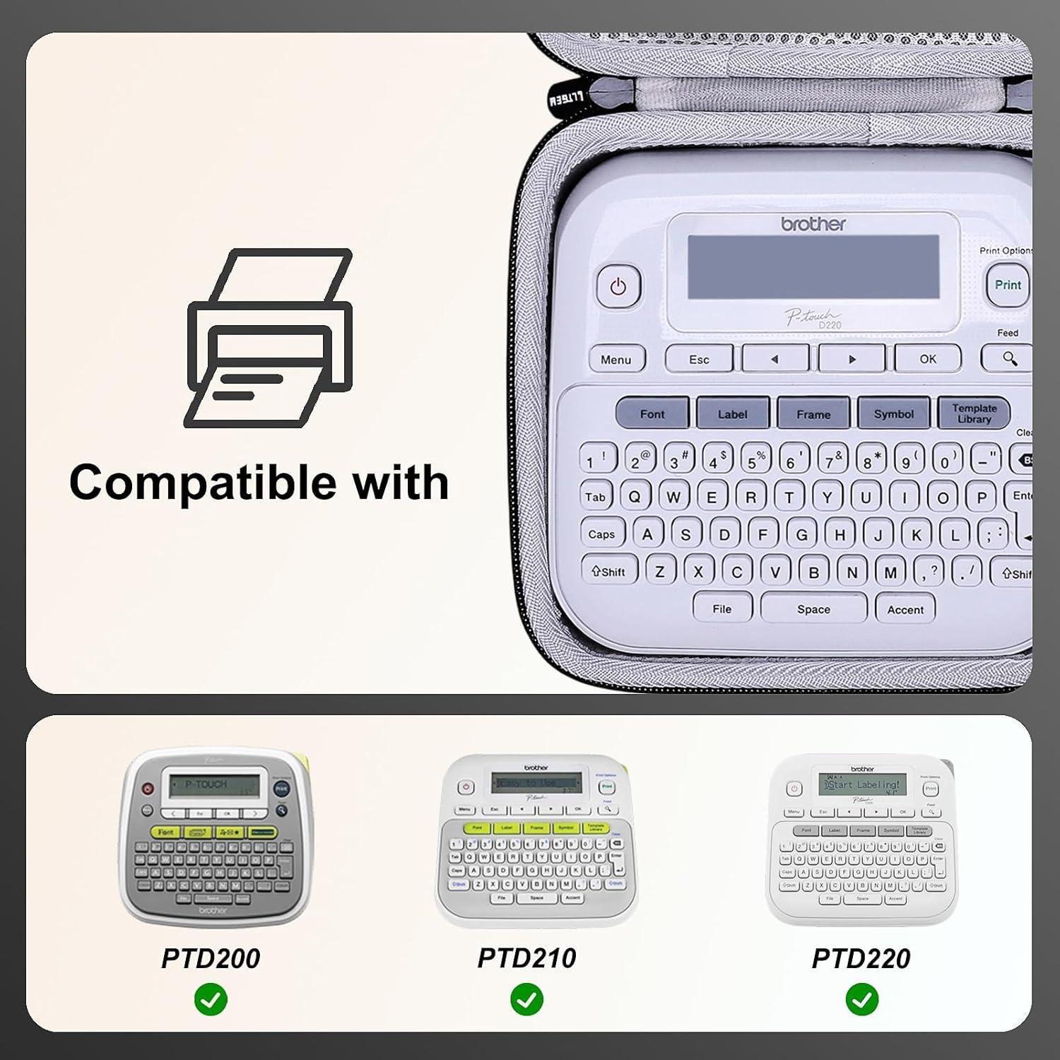 Funda Protectora LTGEM para Etiquetadora Brother P-Touch PTD220/210/200