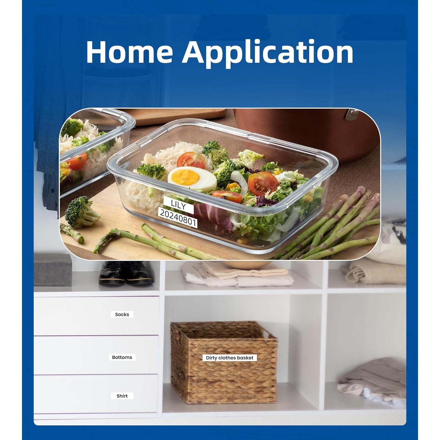 Cinta de Etiqueta AONOMI TZe-231 12mm Negra sobre Blanca 6pk