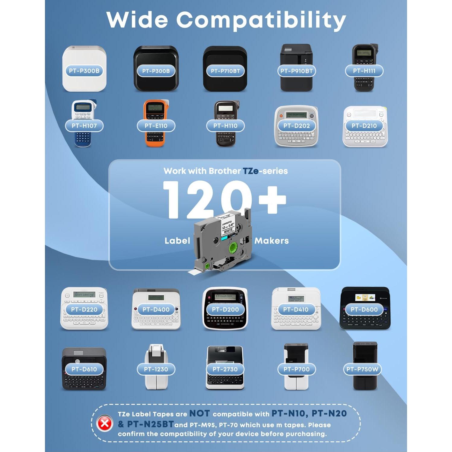 Cinta de Etiqueta Laminada COLORWING TZe-231 12mm 6-Pack