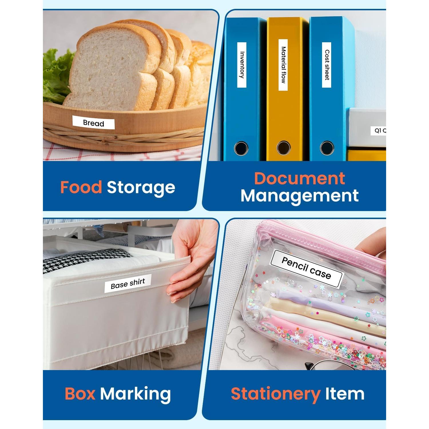 Cinta de Etiquetadora Labelife 12mm Laminada Blanca - 5 Unidades