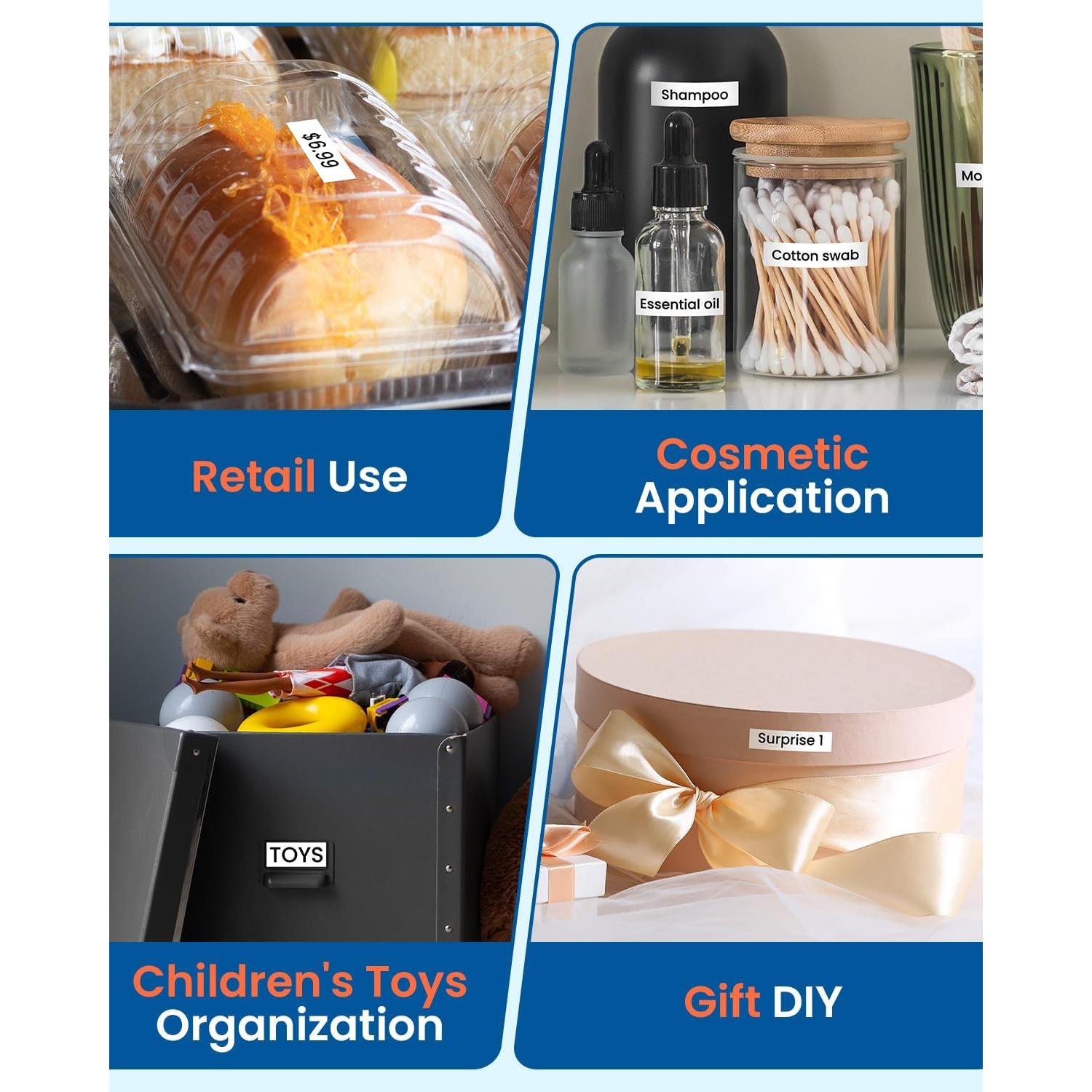 Cinta de Etiquetadora Labelife 12mm Laminada Blanca - 5 Unidades