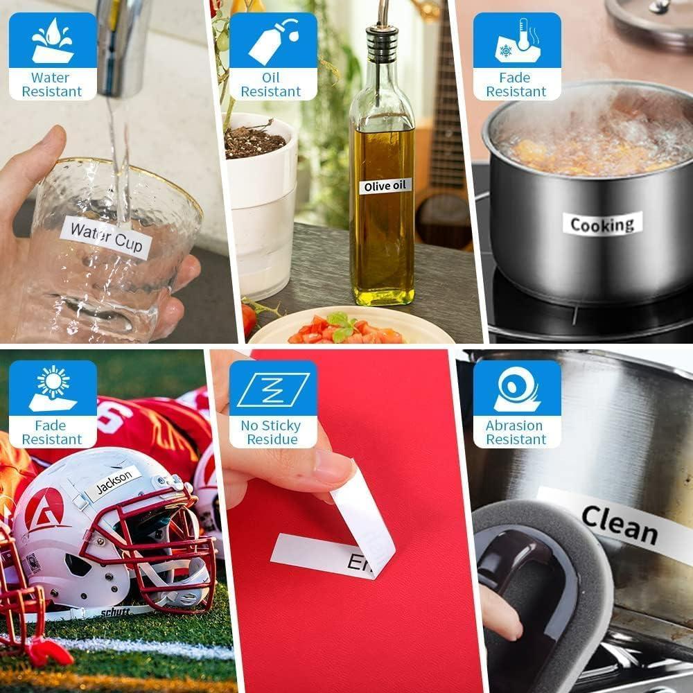 Cinta de Etiquetas Freshworld TZe-231 12mm 6-Pack Negro sobre Blanco