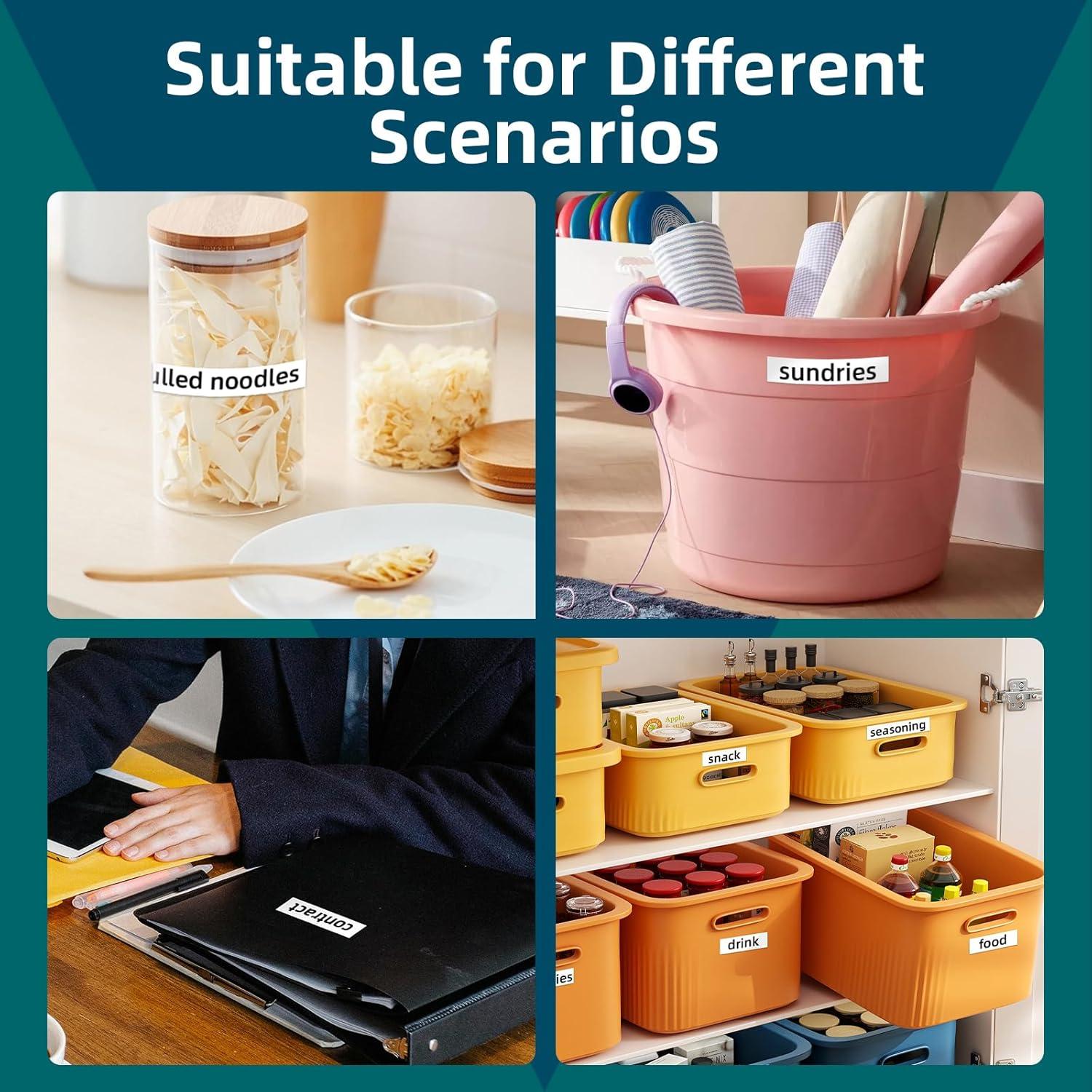 Cinta de Etiqueta Laminada LFPERT 12mm Blanca - Paquete de 4