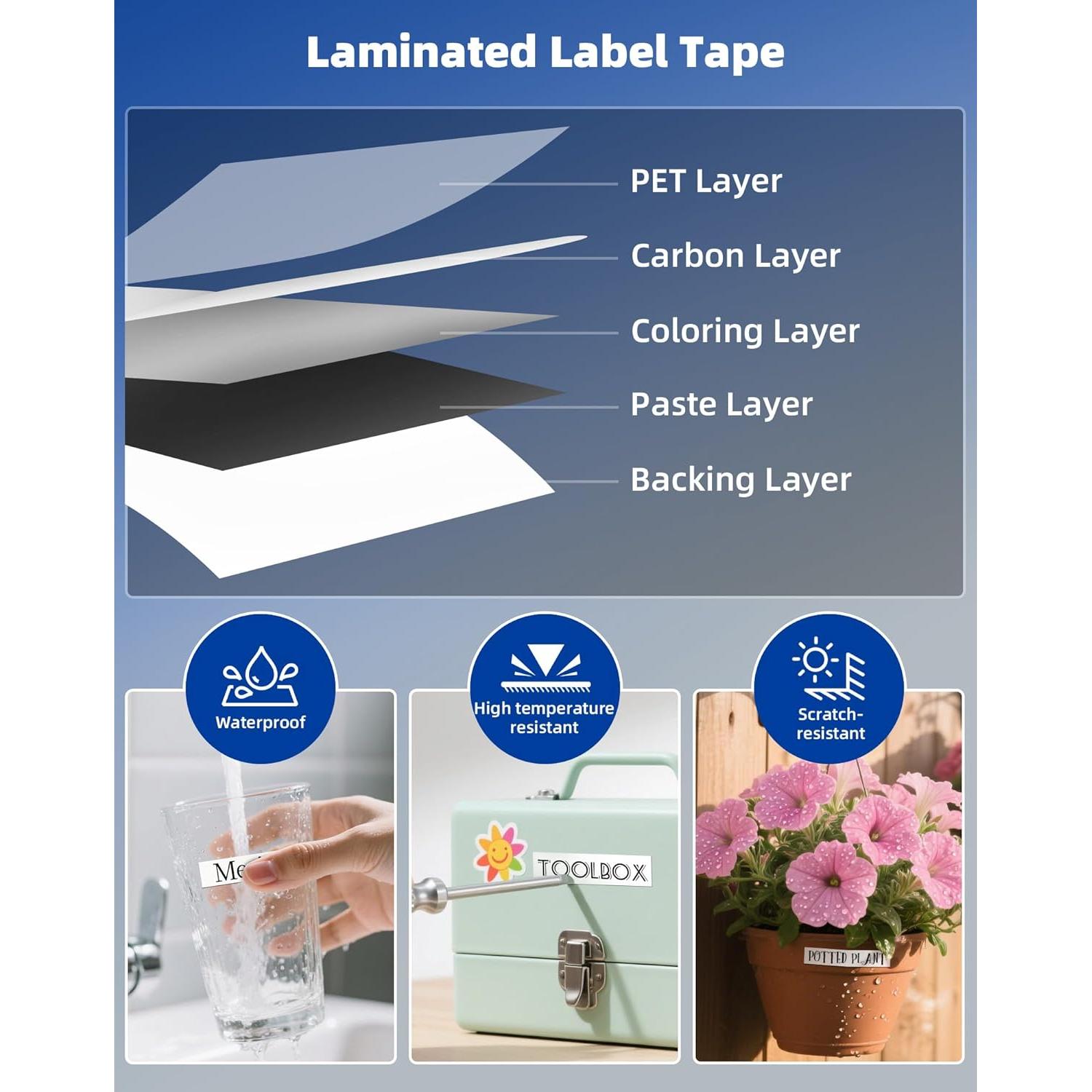 Cinta de Etiqueta Brother TZe-231 12mm 4 Unidades Blanca