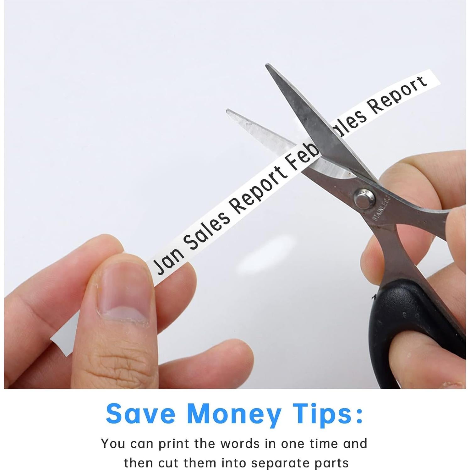 Paquete de 6 Cintas de Etiquetas Unismar M-K231 12mm Negro sobre Blanco