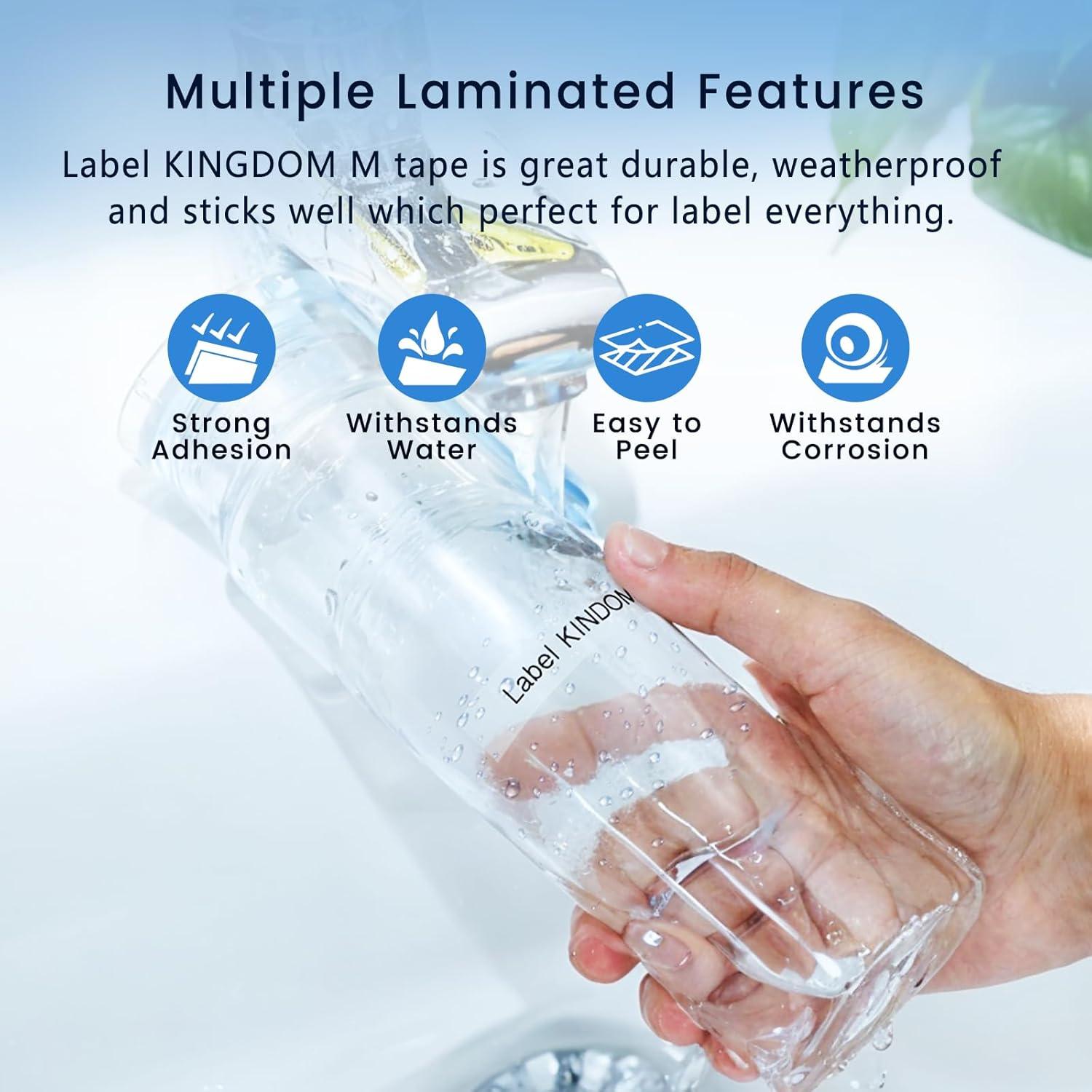 Paquete de 6 cintas de color 12mm Label KINGDOM para Brother