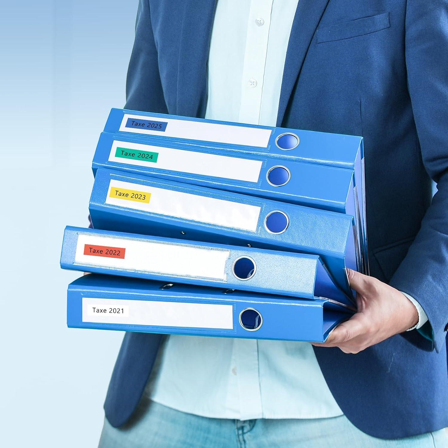 Paquete de 6 cintas de color 12mm Label KINGDOM para Brother