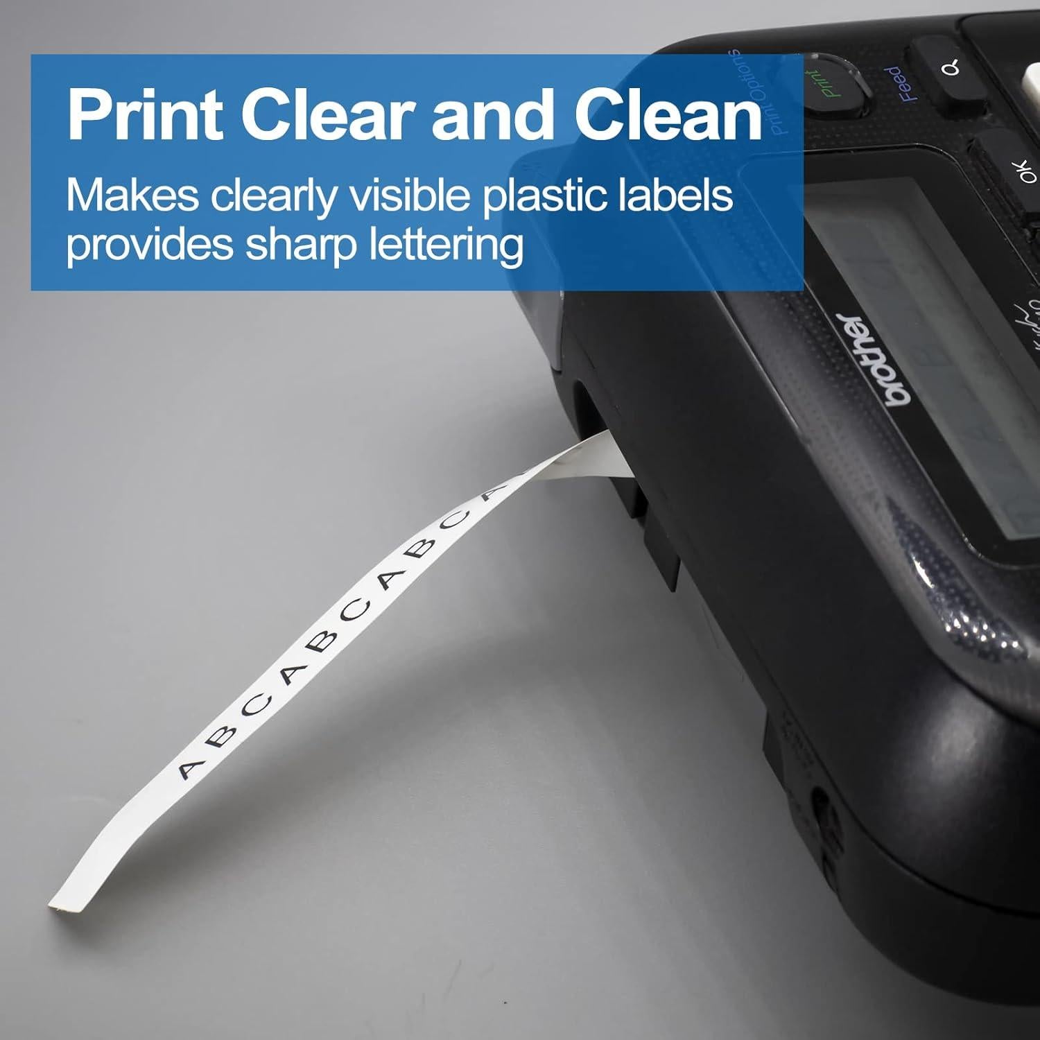 Cinta de Reemplazo Brother TZe-231 12mm Negra sobre Blanco