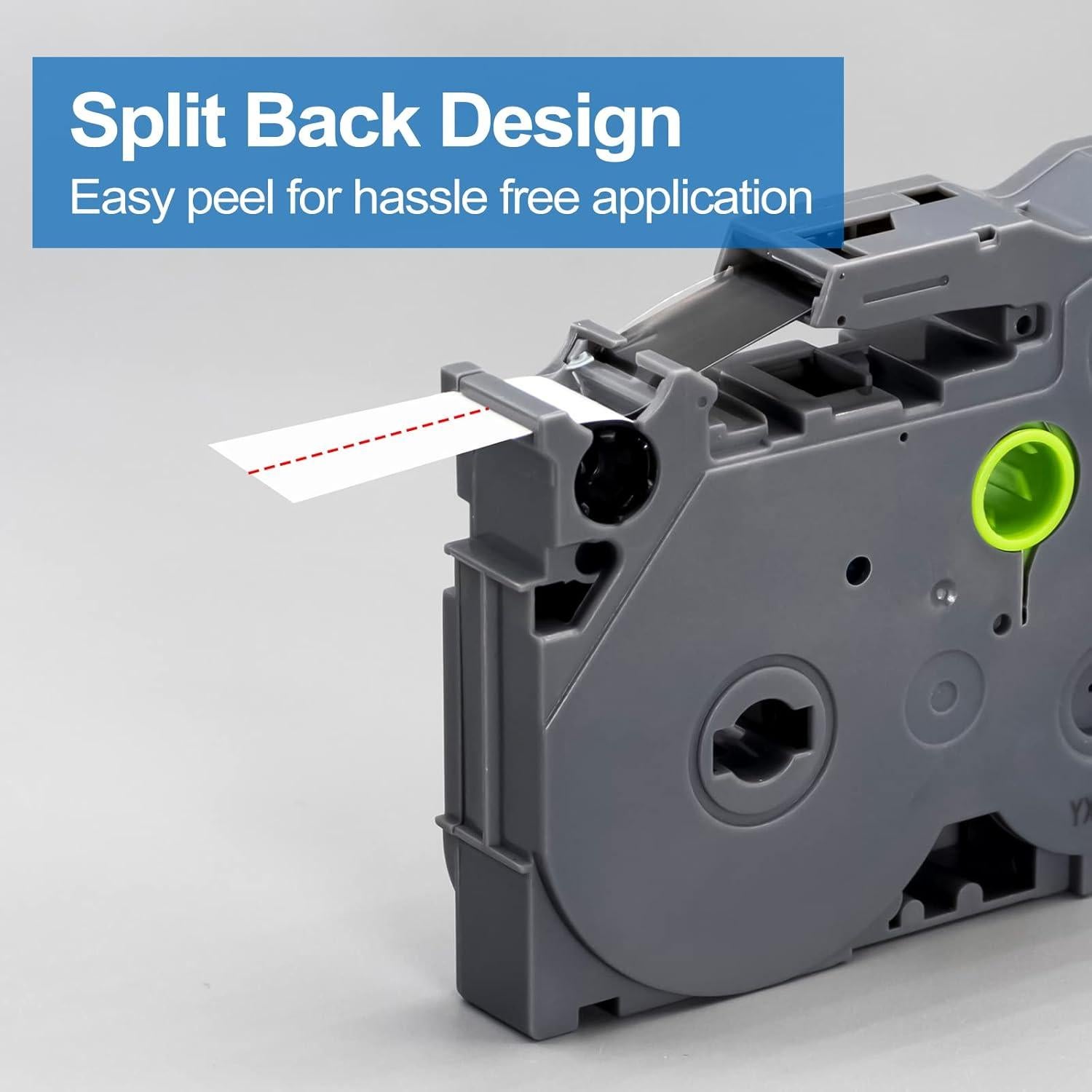 Cinta de Reemplazo Brother TZe-231 12mm Negra sobre Blanco