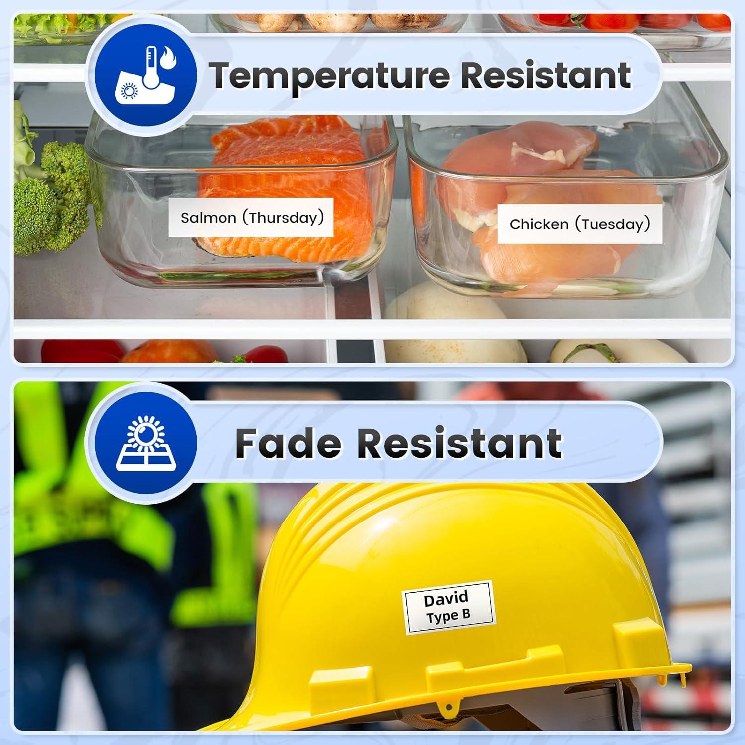 Cinta de Etiquetas Laminada Suminey TZe-251 24mm Negra sobre Blanca - Paquete de 5