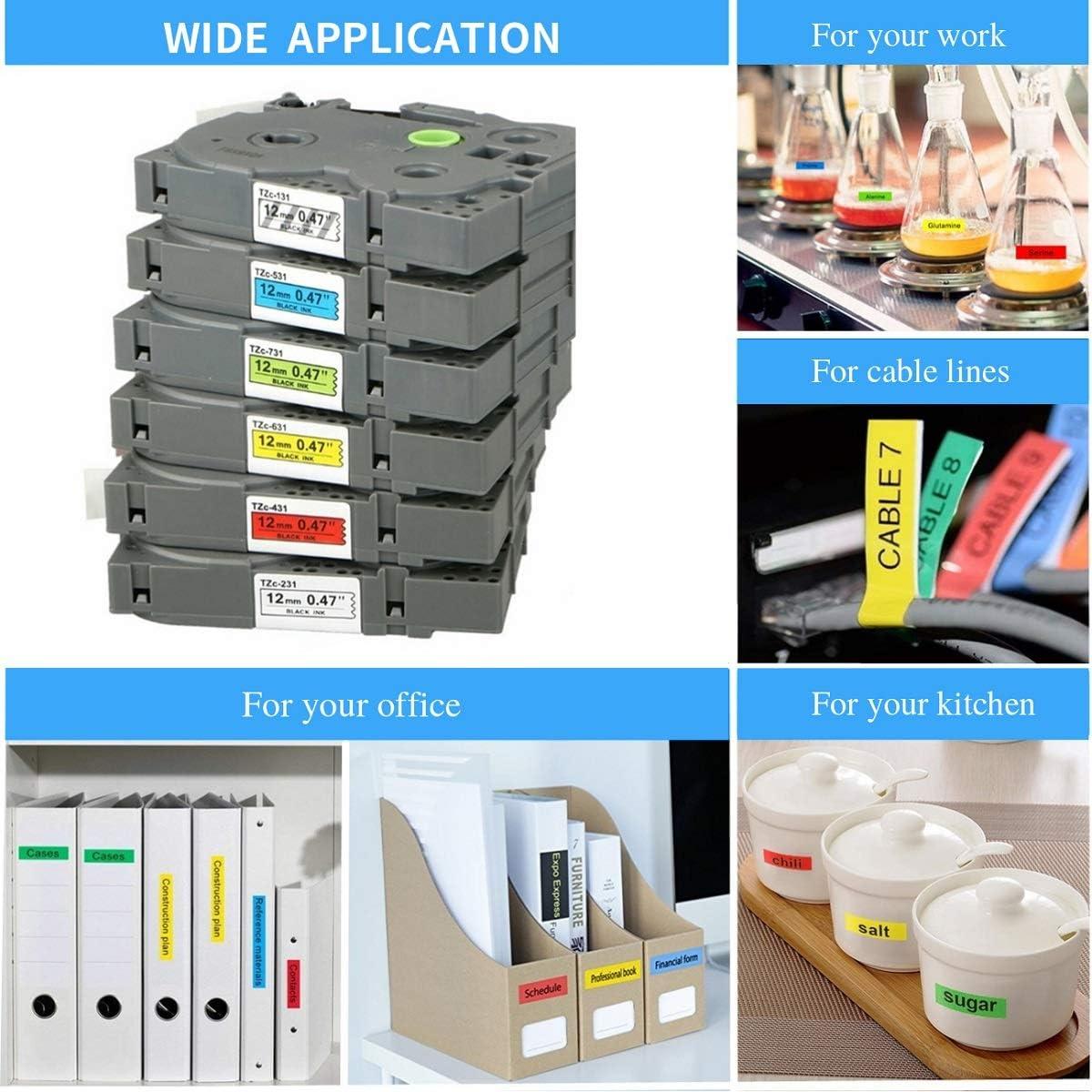 Cinta de Etiqueta Laminada 12mm LabelPros - 8 Colores