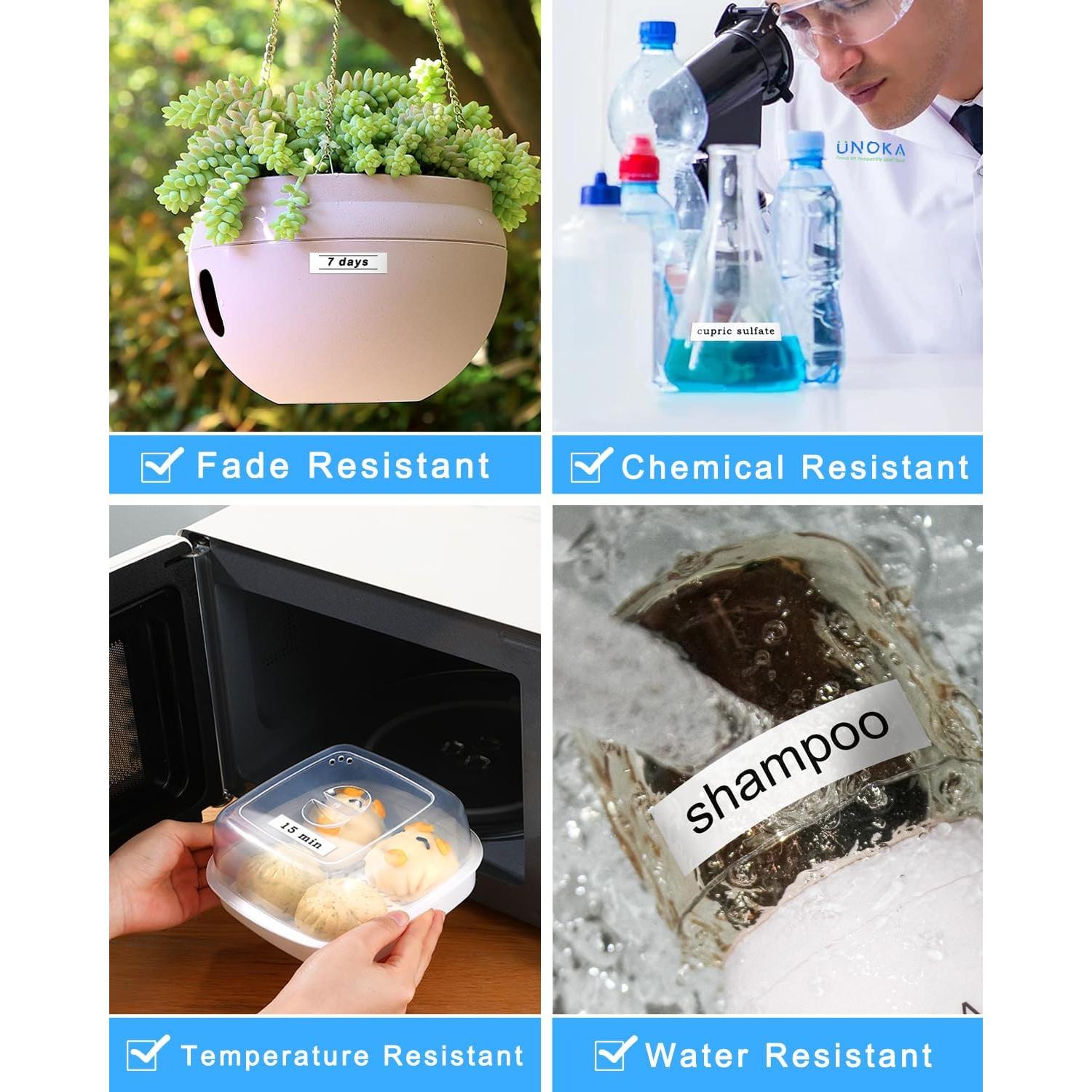 Cinta UNOKA TZe-231 12mm Laminada Blanca Compatible Brother