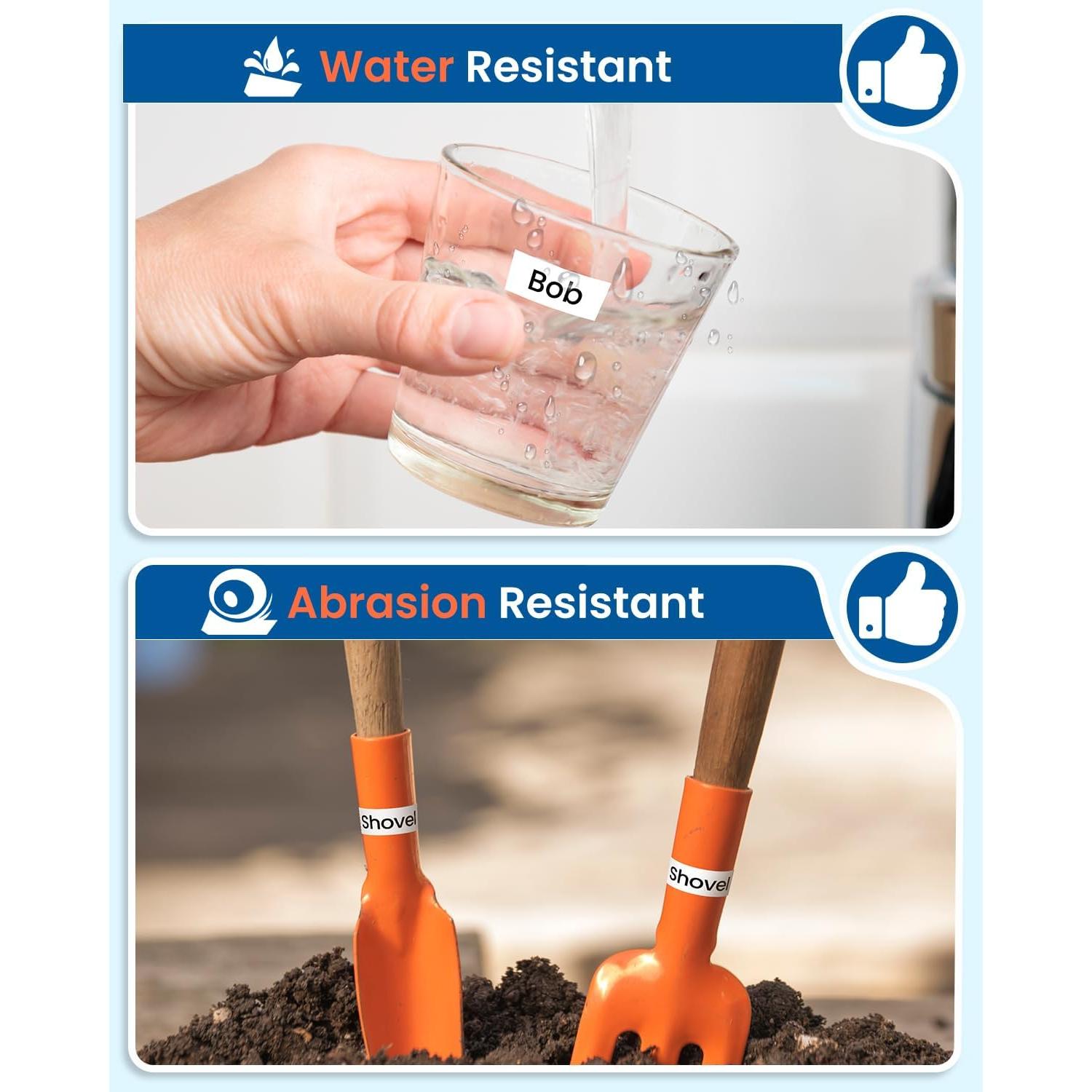 Cinta de Etiquetas Labelife 12mm TZe-231 Laminada Blanca - 10 Pack