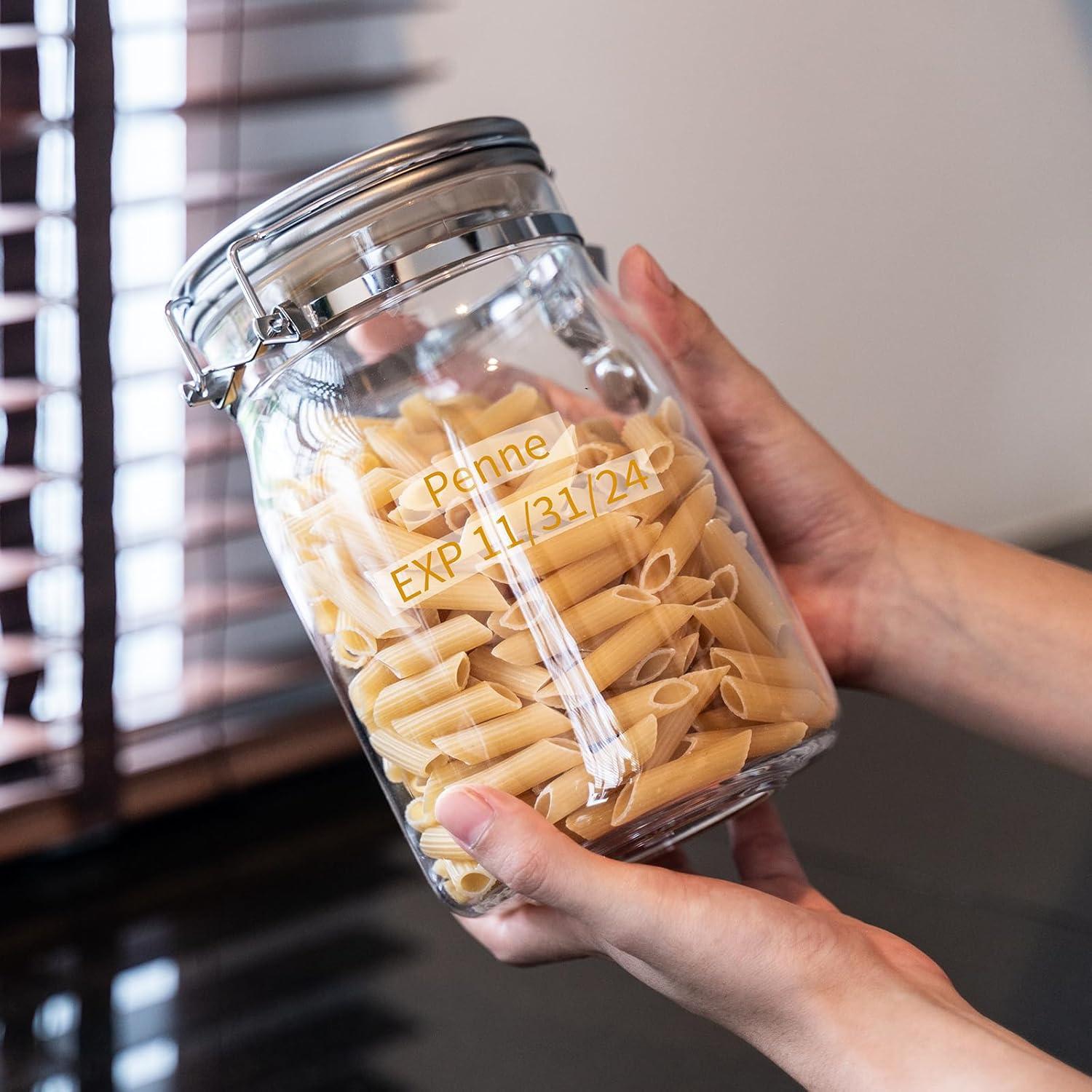 Cinta de Etiqueta Greateam 12mm Dorado sobre Transparente 3-Pack