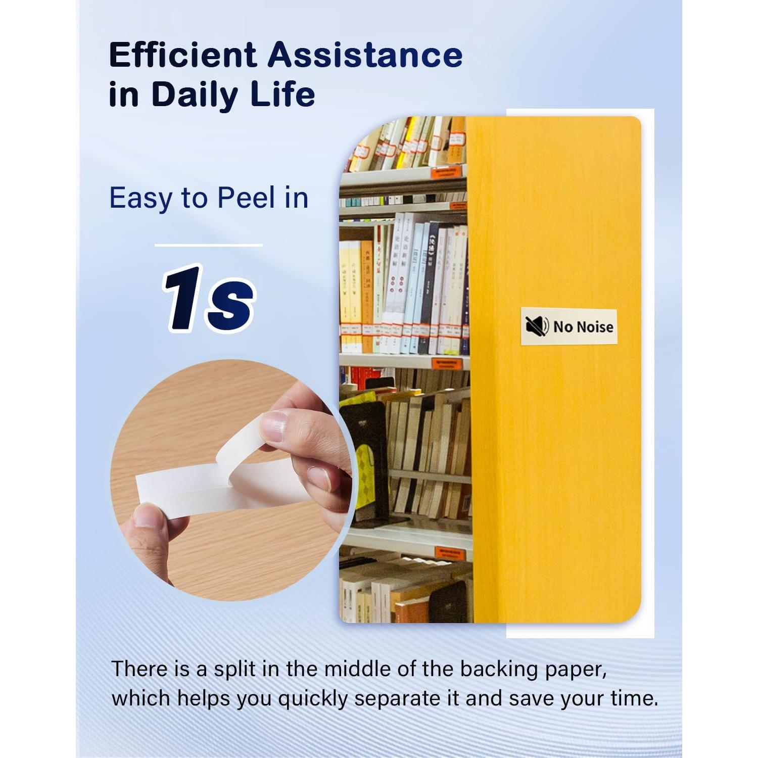 Cinta de Etiquetas Laminada Anycolor TZe-251 24mm Negro sobre Blanco - Paquete de 5