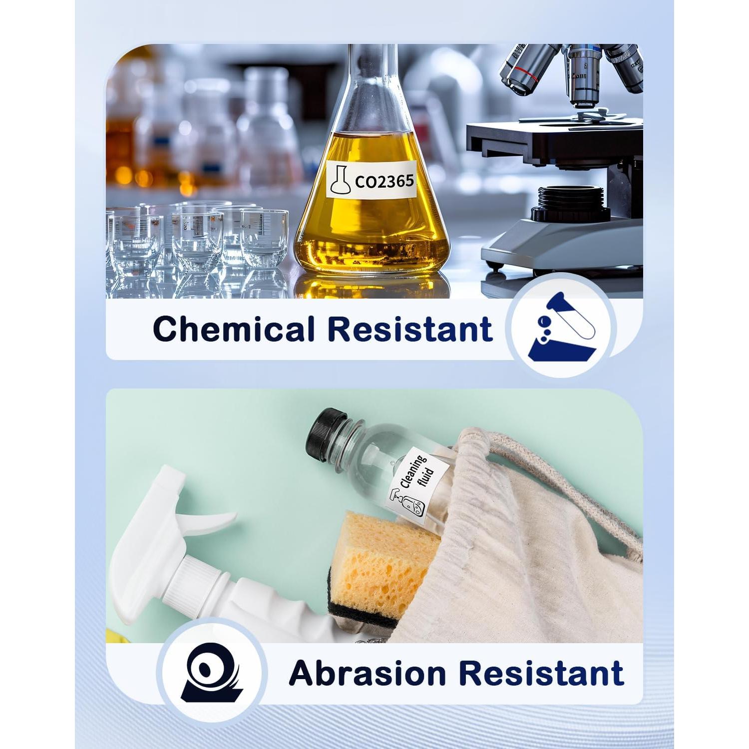 Cinta de Etiquetas Laminada Anycolor TZe-251 24mm Negro sobre Blanco - Paquete de 5